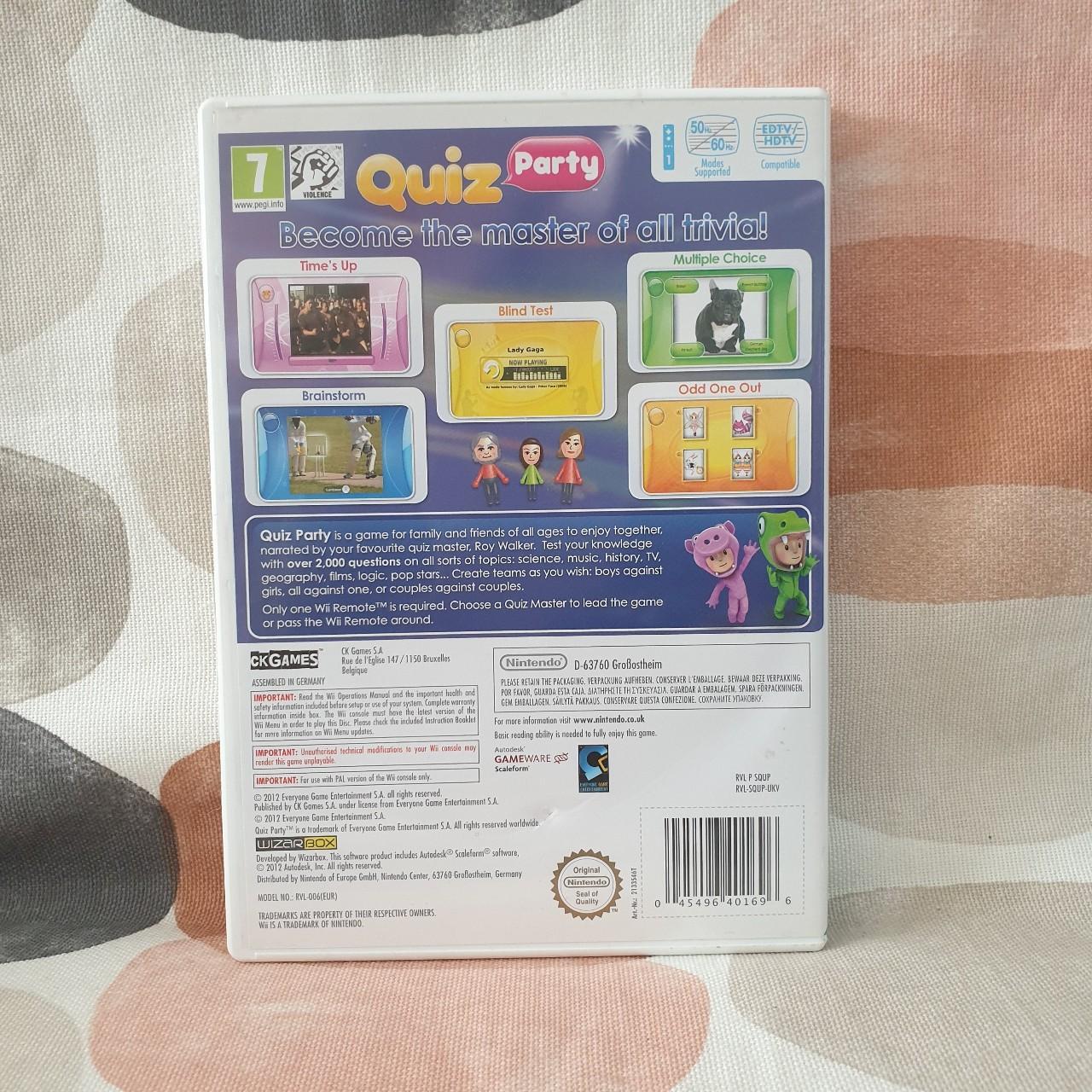 Nintendo Wii Quiz Party Video Game PEGI 7+ Video... Depop