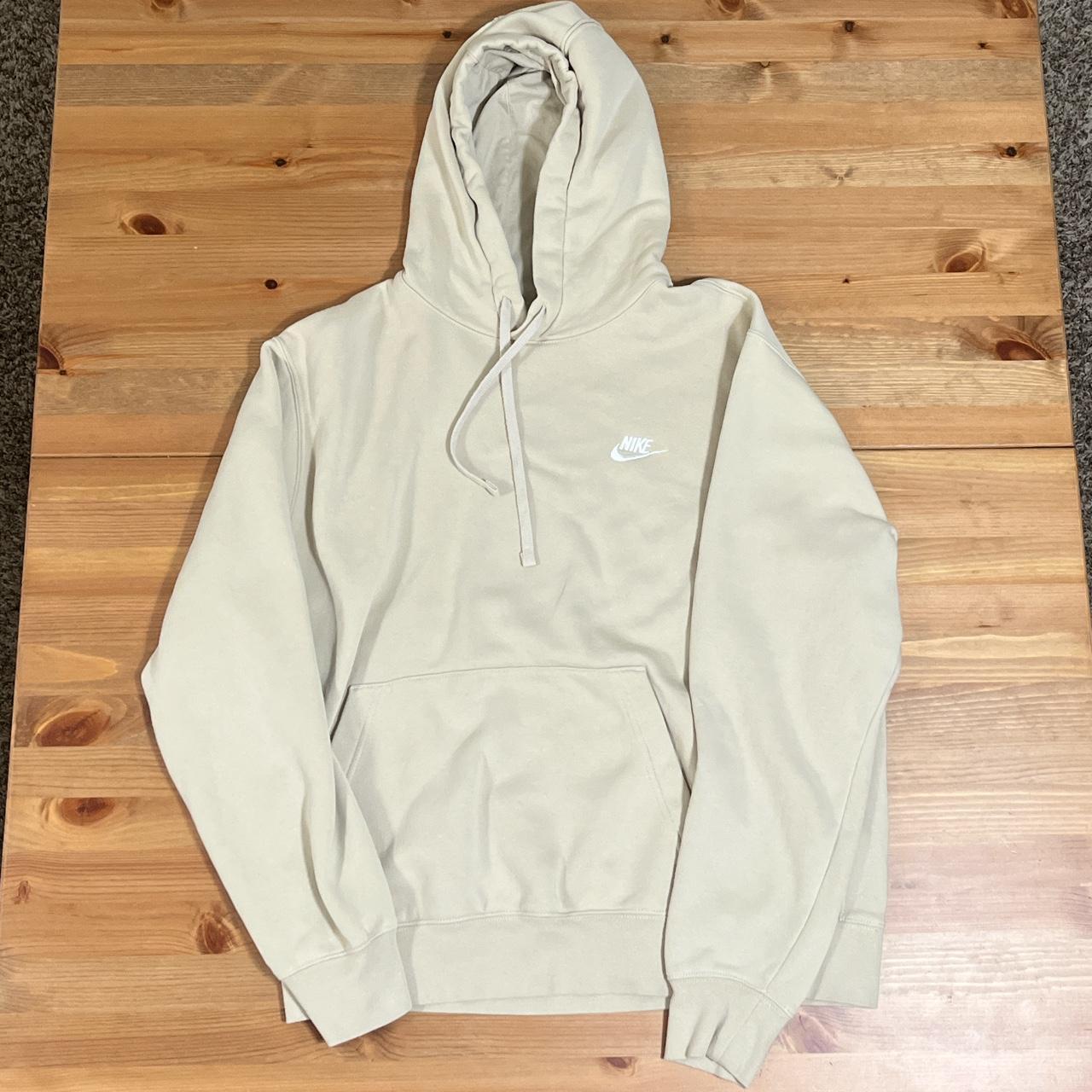 mens cream nike hoodie
