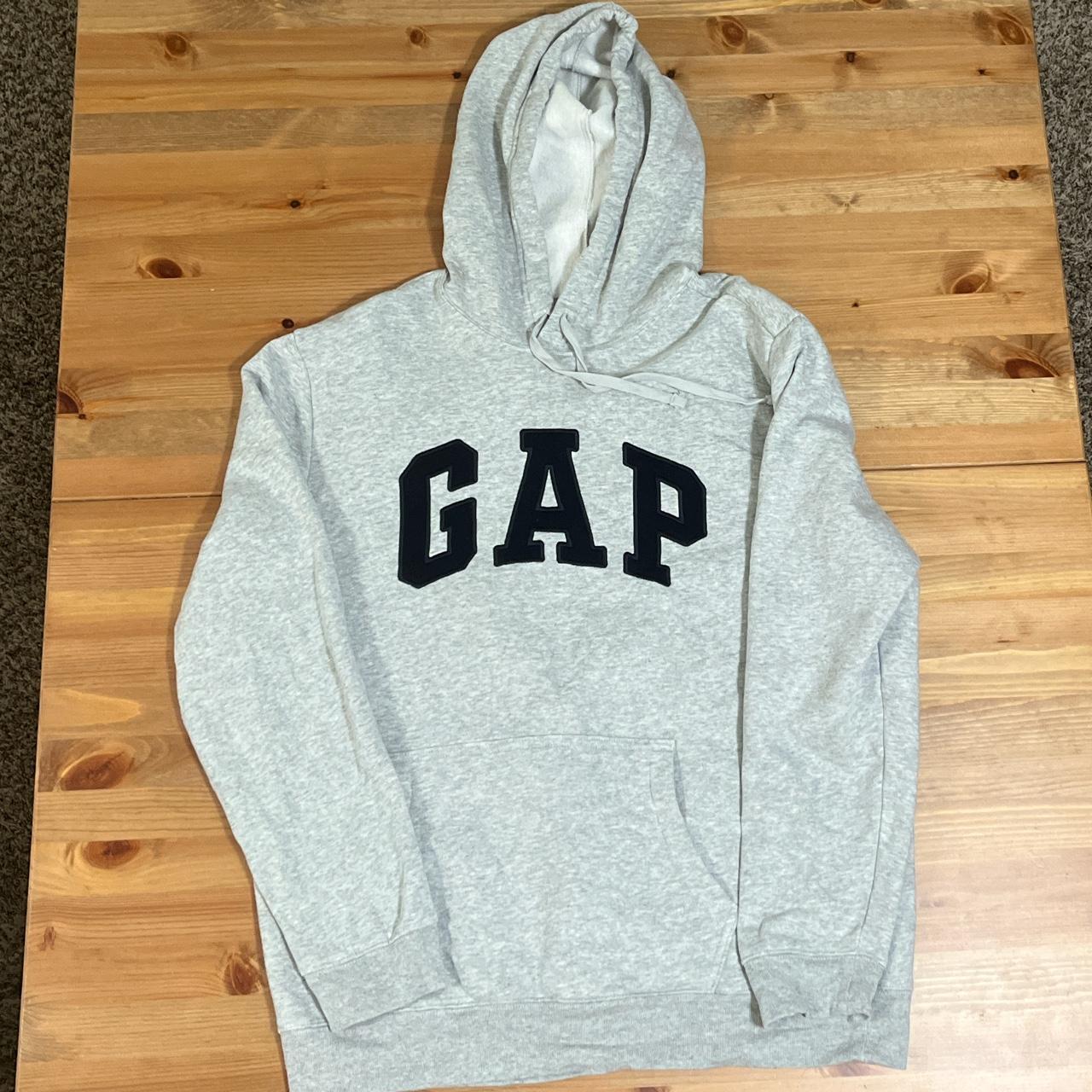 Grey Gap Hoodie #gap #grey #large #hoodie #new - Depop