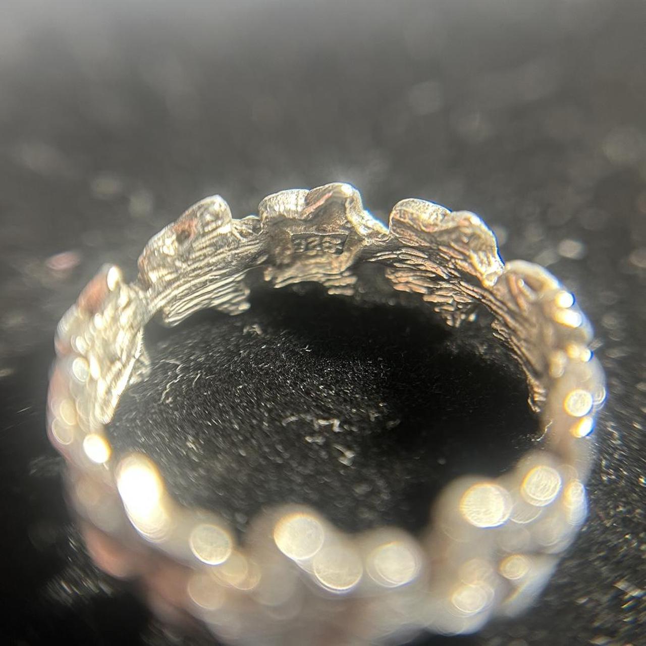 Women's Ring - Silver – Solid 925 flower ring Sta… - image 4