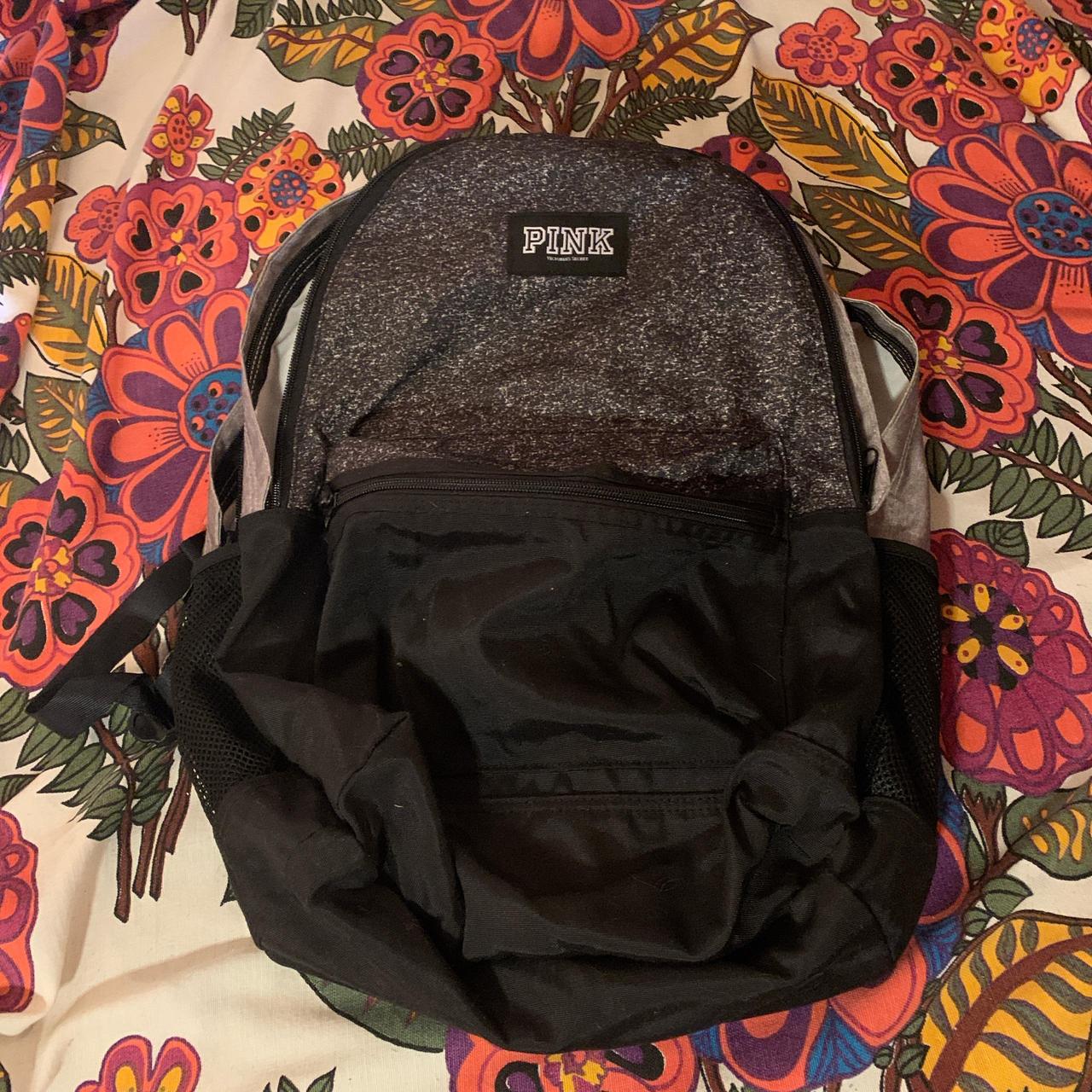 Victoria s Secret PINK brand backpack in gray and. Depop