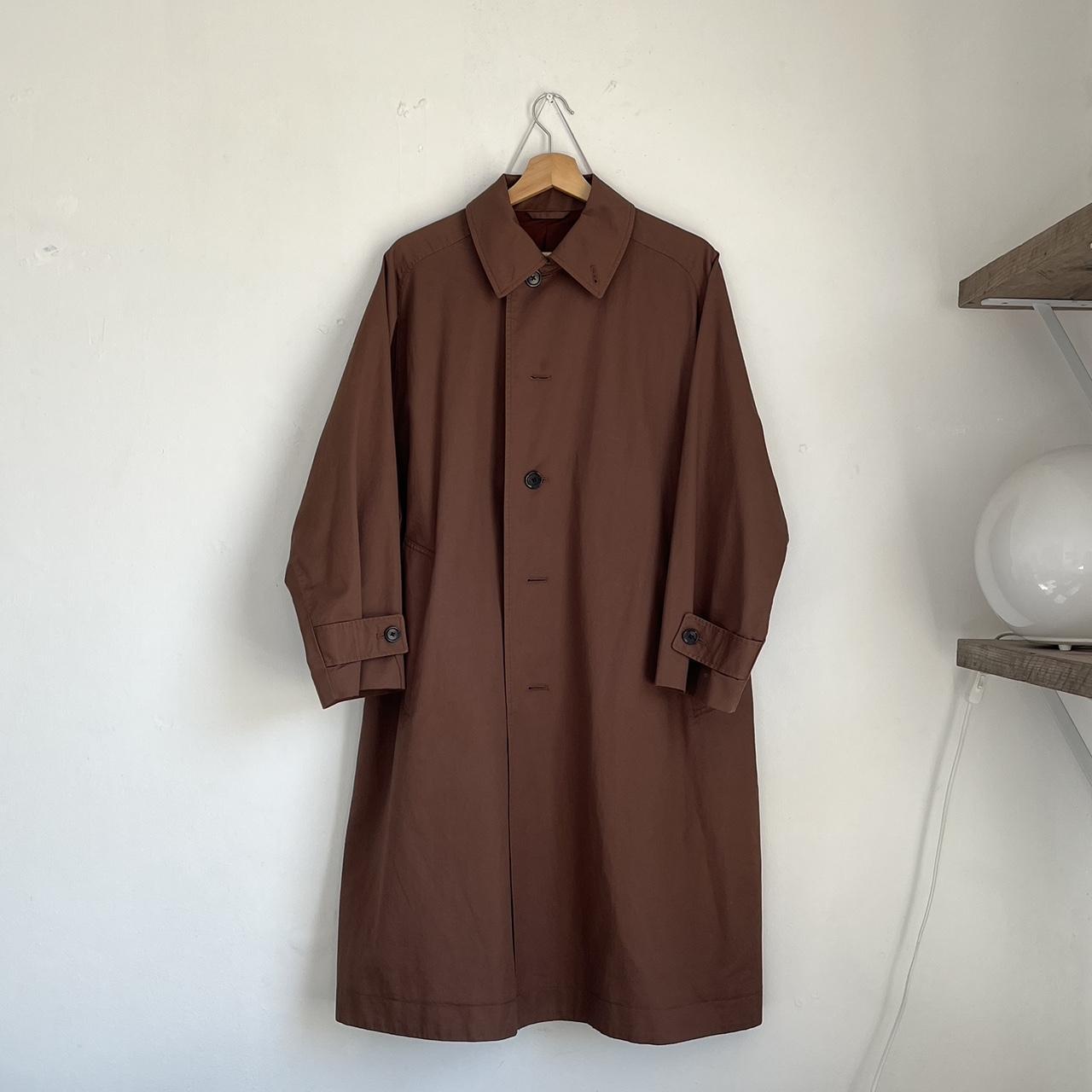 Uniqlo U Single Breasted Coat Brown - Depop