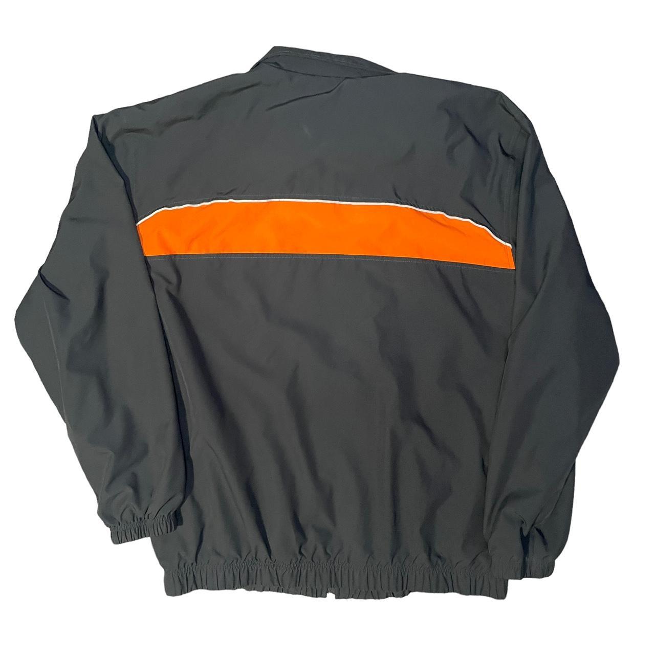 Nike Men's Grey and Orange Jacket Depop