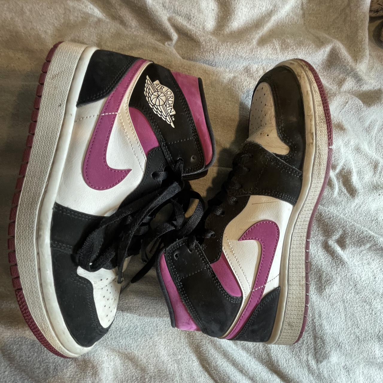 green purple and black jordans