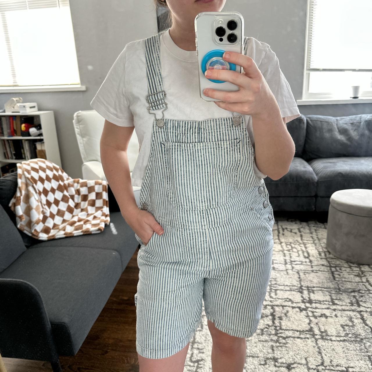 BDG Stripped Overalls ☀️ | longer shorts | fun for a... - Depop