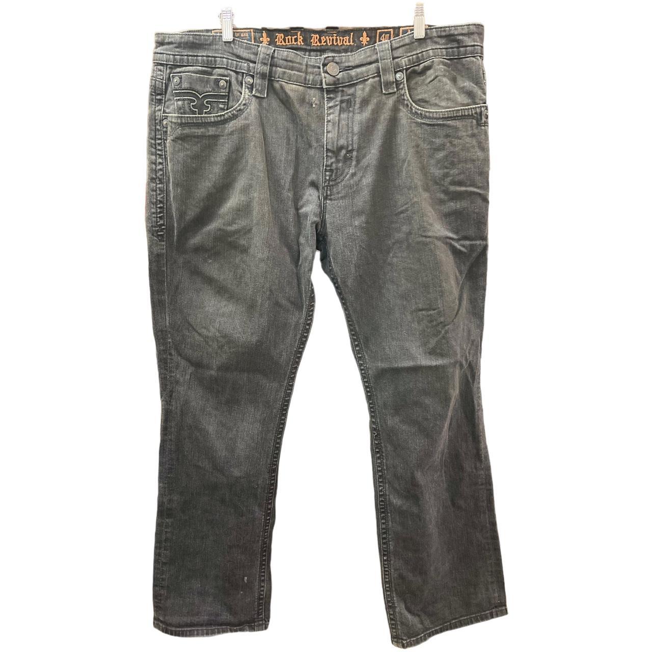 ROCK REVIVAL Argon Alt Straight Jeans Medium Wash... - Depop