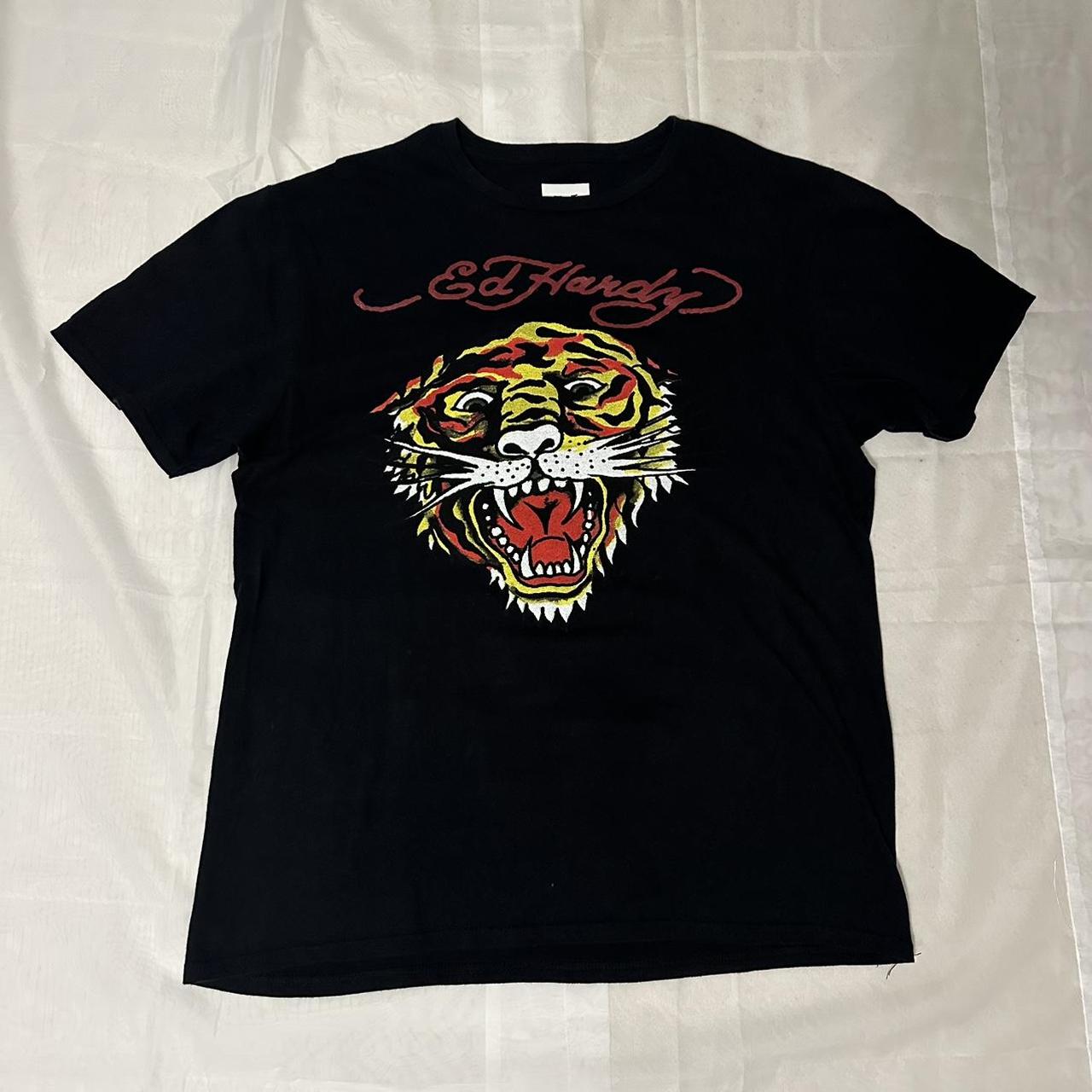 Ed Hardy tee 🐅 Measurements- Pit to pit 22” Body ... - Depop