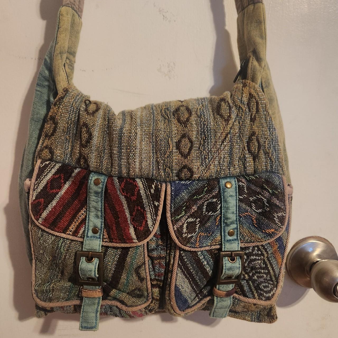Women's Bag - Multi/Green – Boho patchwork should… - image 1