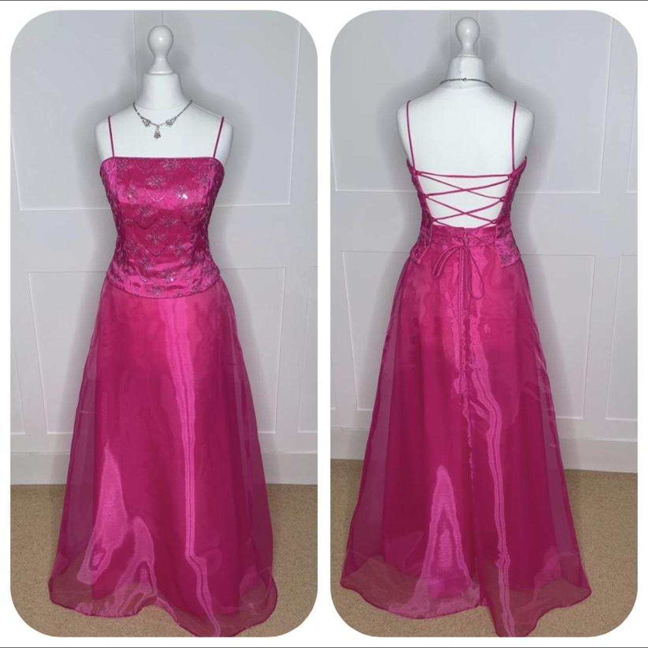 Women's Pink and Silver Dress | Depop