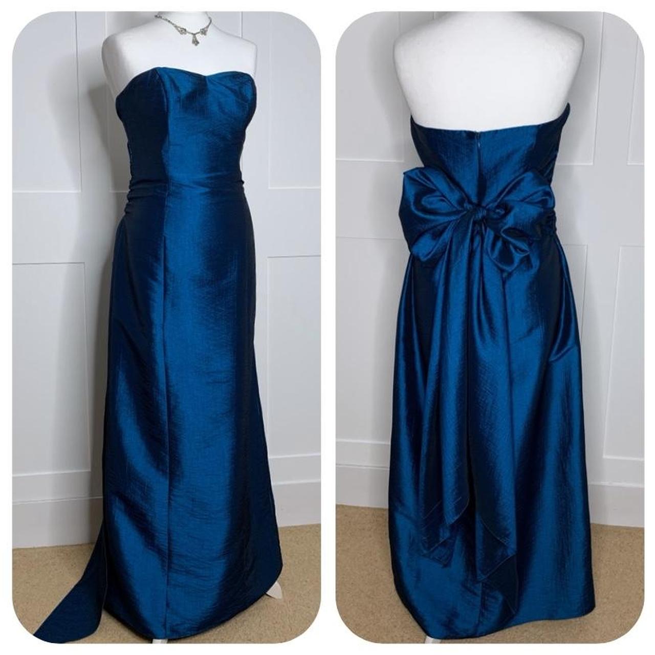 Royal Blue Satin Vintage Inspired Dress