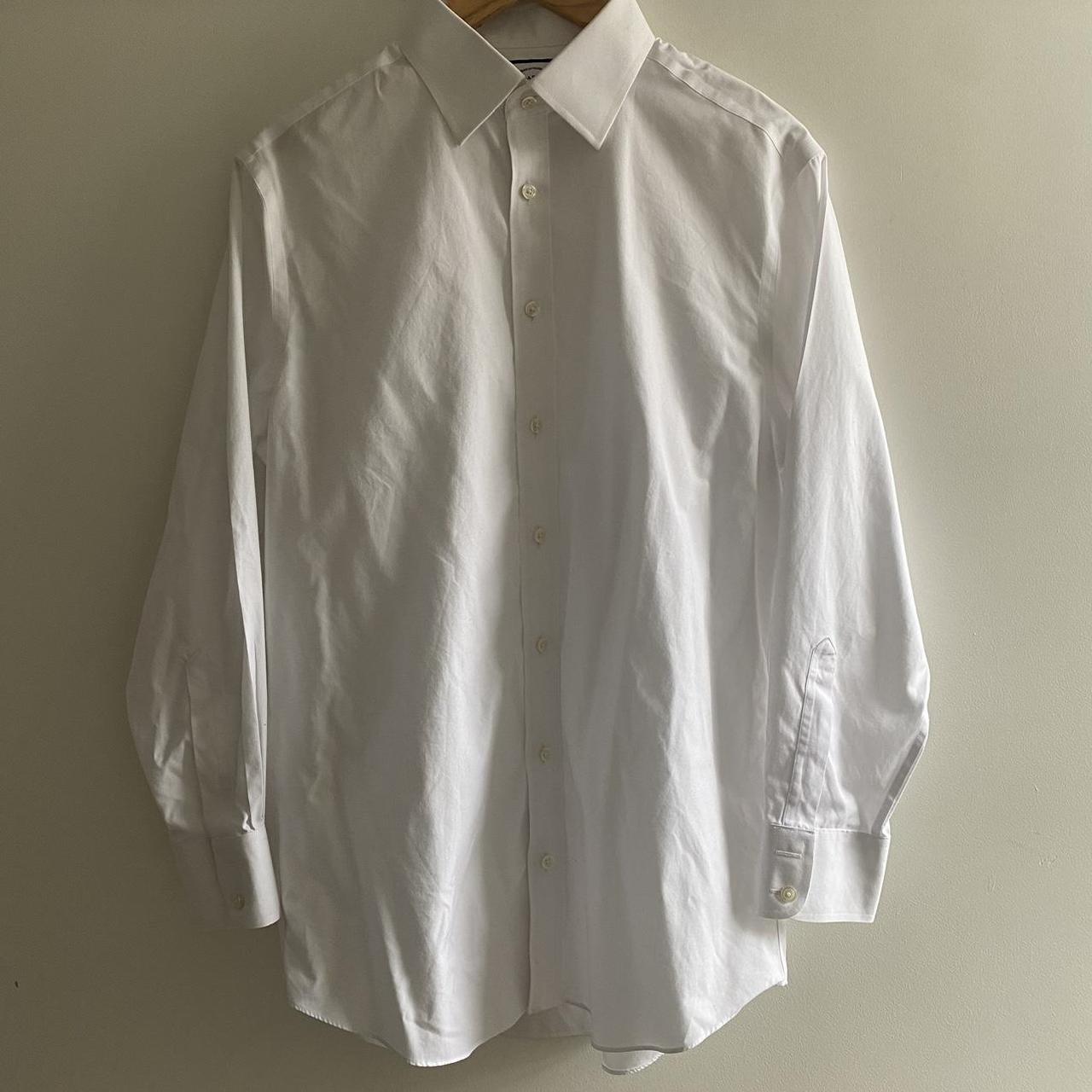 White Fitted Shirt #whiteshirt - Depop