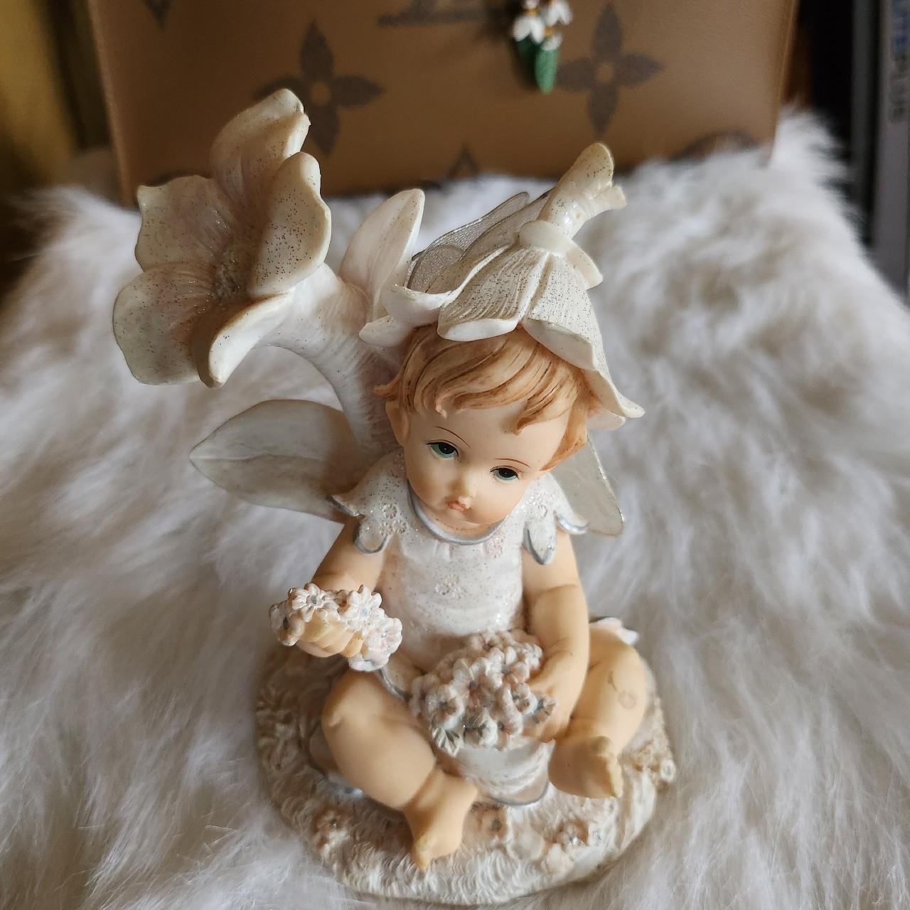 Antique flower Century baby Angel Figurines NOT | Depop