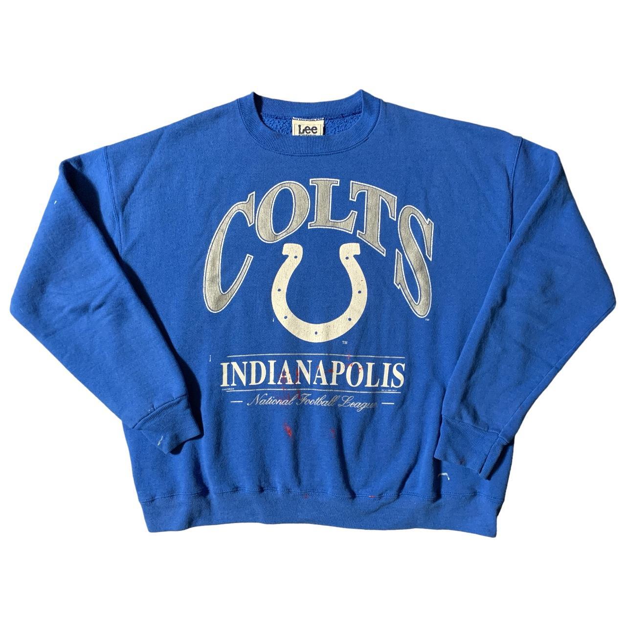 Vintage Indianapolis Colts sweatshirt blue Boxy fit - Depop