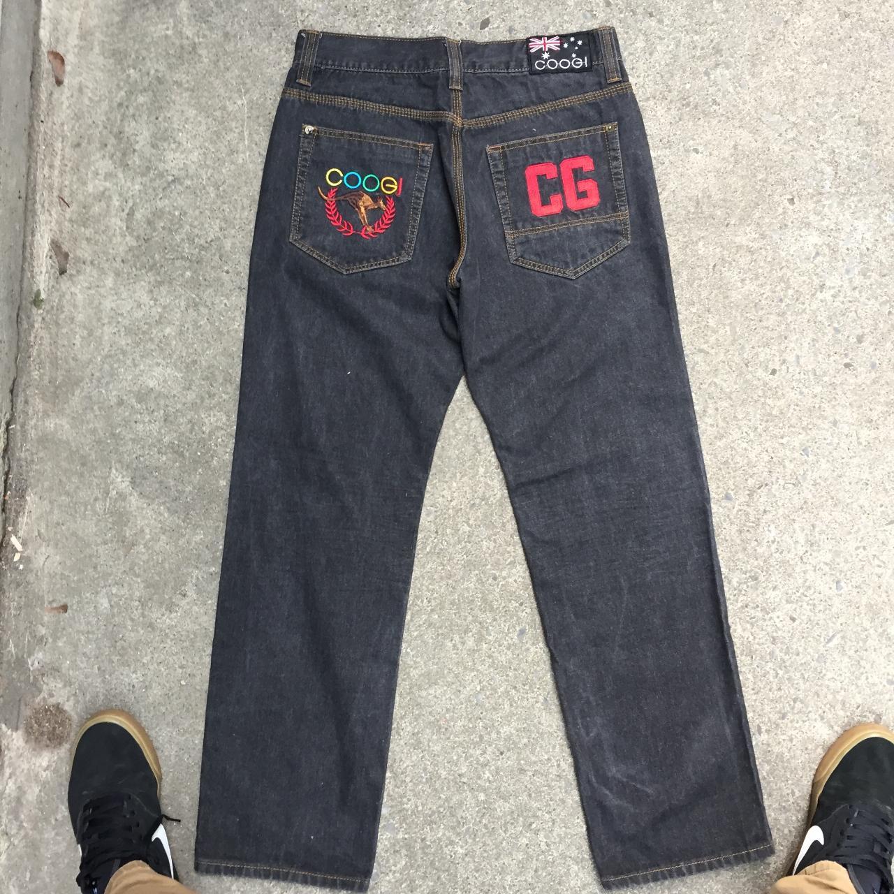 Coogi Men's Black and Grey Jeans | Depop