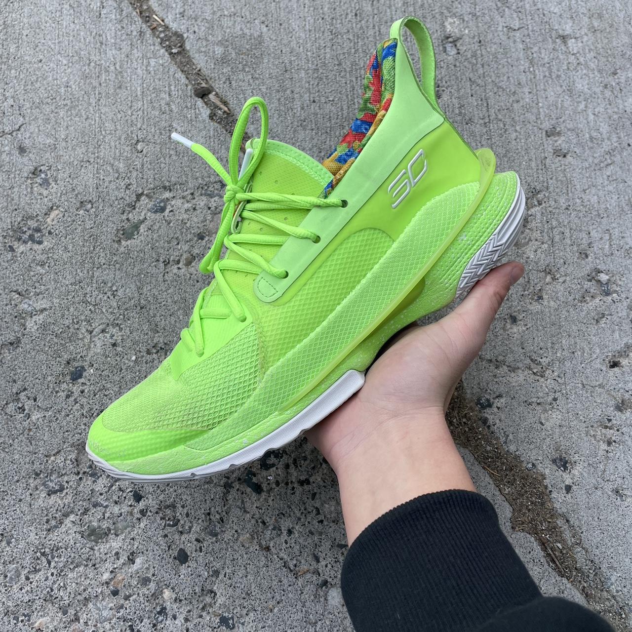 Sour Patch Curry’s Only worn indoor! Size 11.5 no box Depop