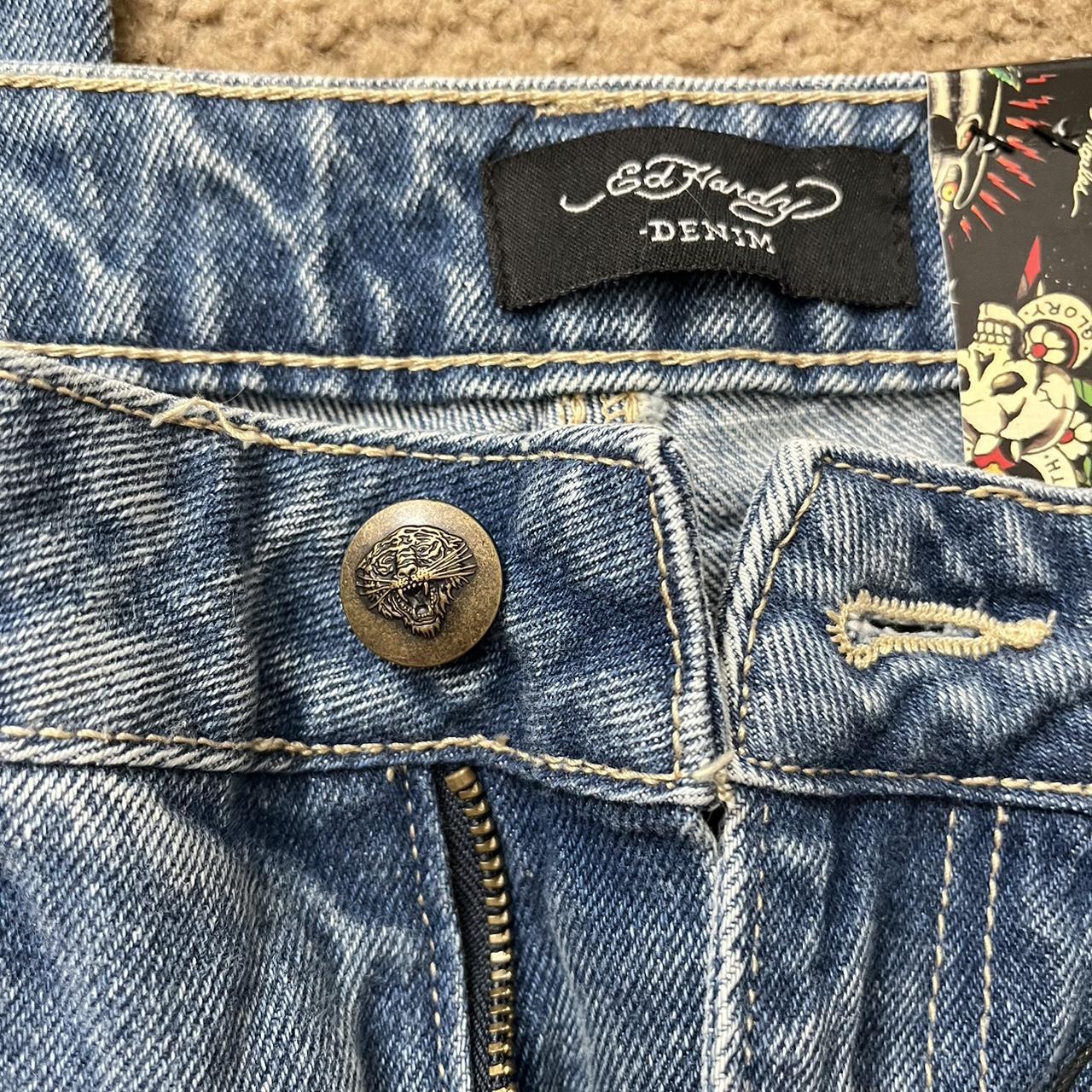 BRAND NEW ED HARDY BAGGY JEANS SIZE 26 RARE... - Depop