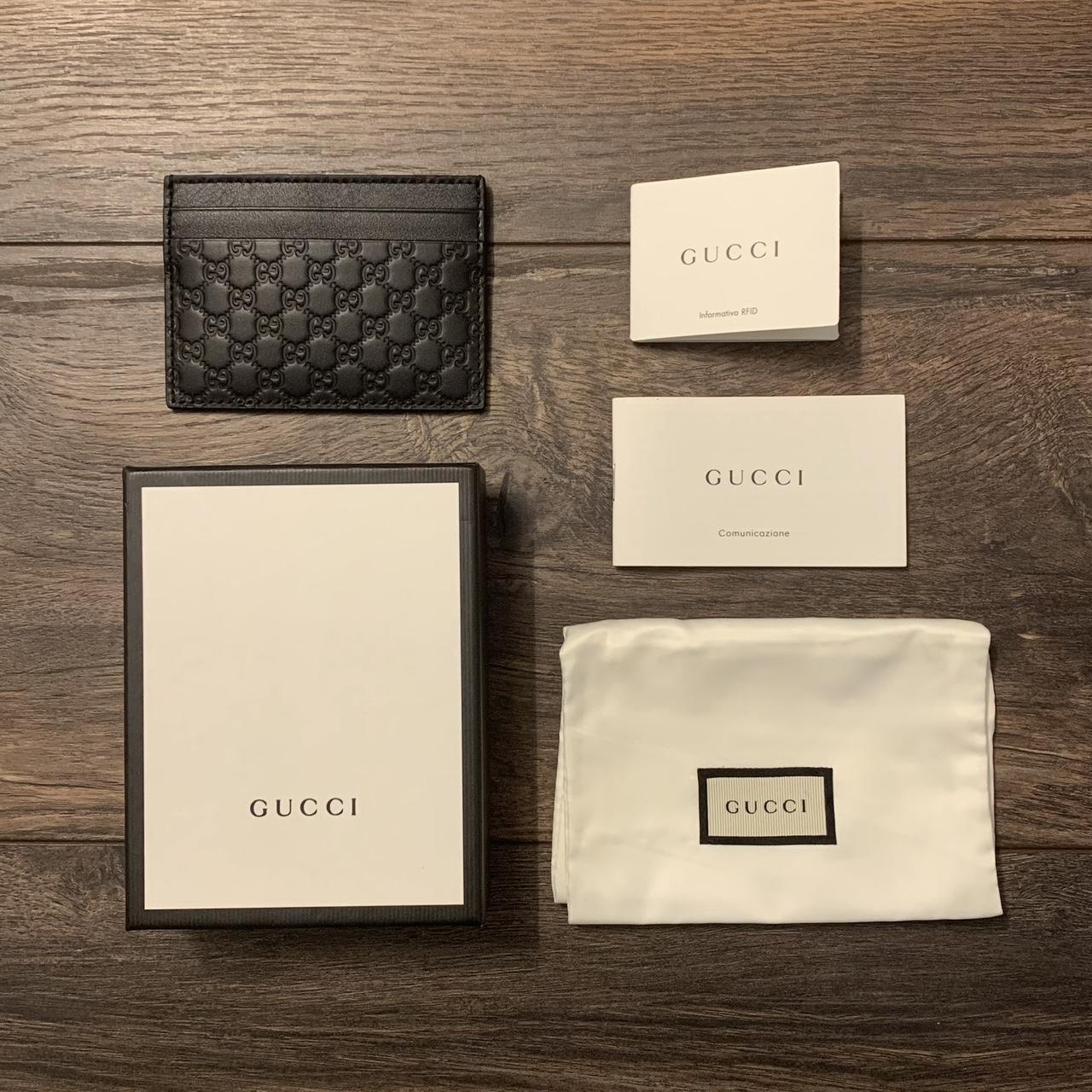 Gucci Black MicroGuccissima Leather Card Holder Depop