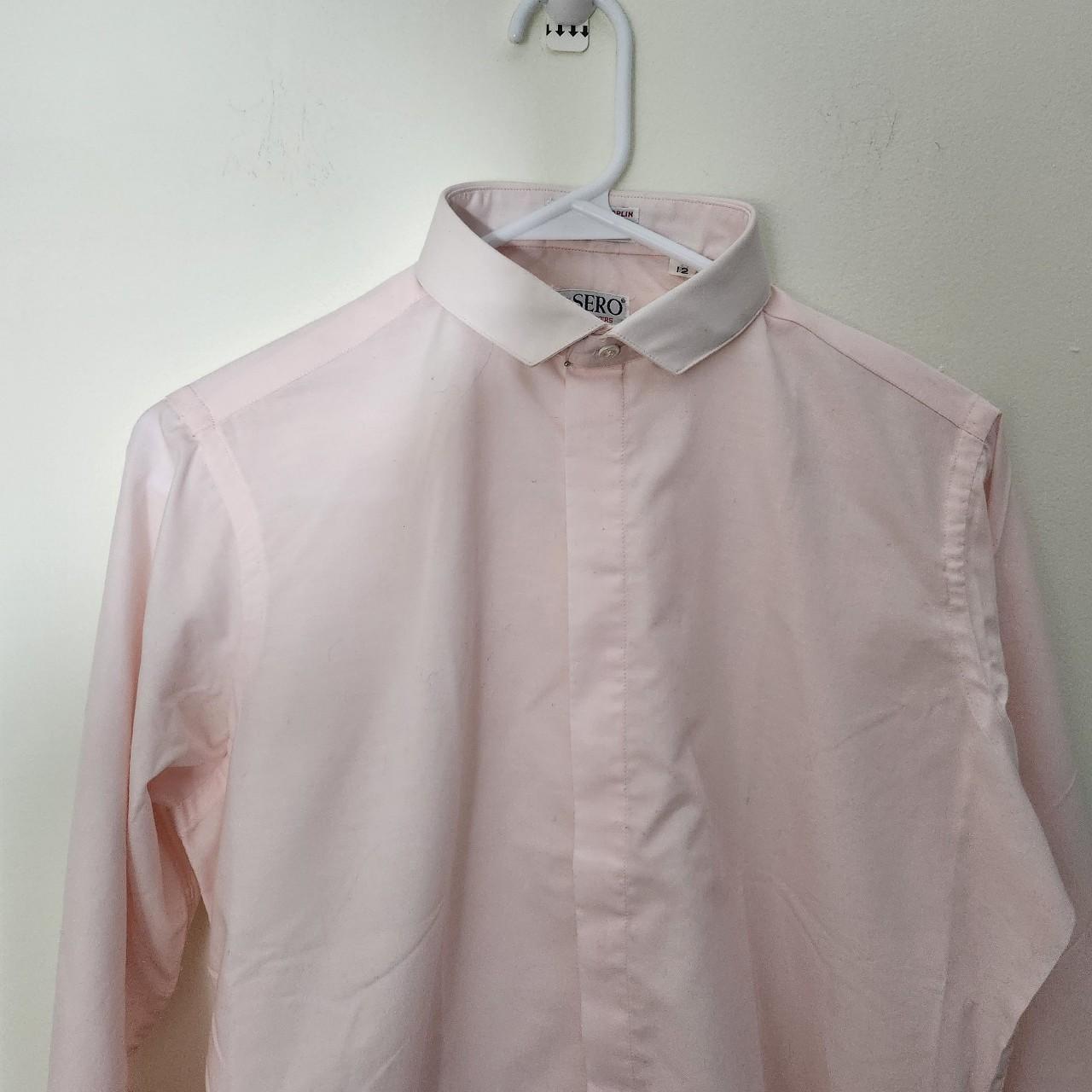 Sero Men's Casual Dress Shirt Button Up Long Sleeve White Red Striped Size  M | eBay