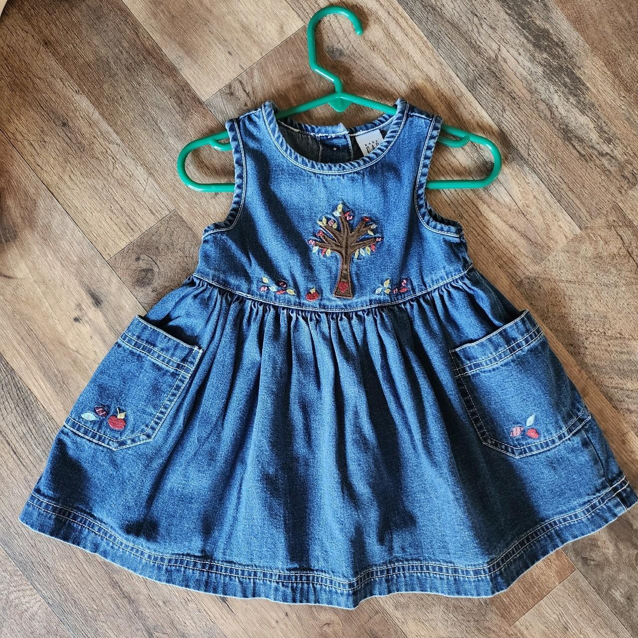 Vintage Y2K 00' Baby Gap Jean Denim Dress Jumper. In... - Depop