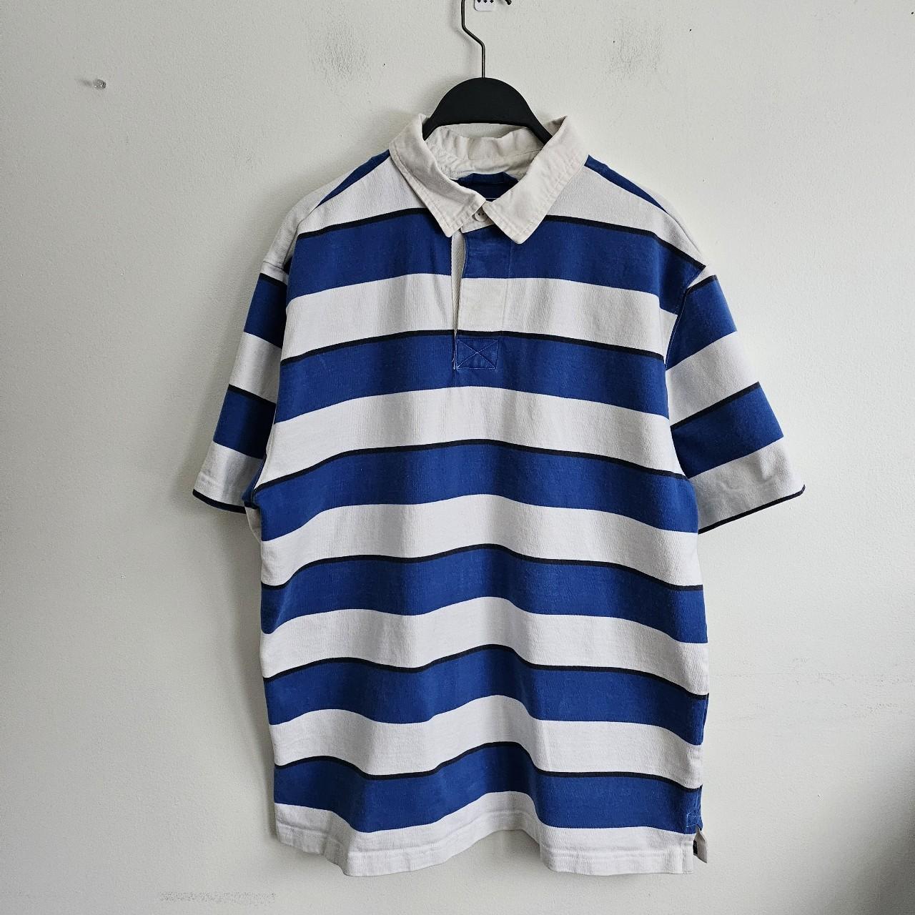 Ll bean 2024 blue striped polo