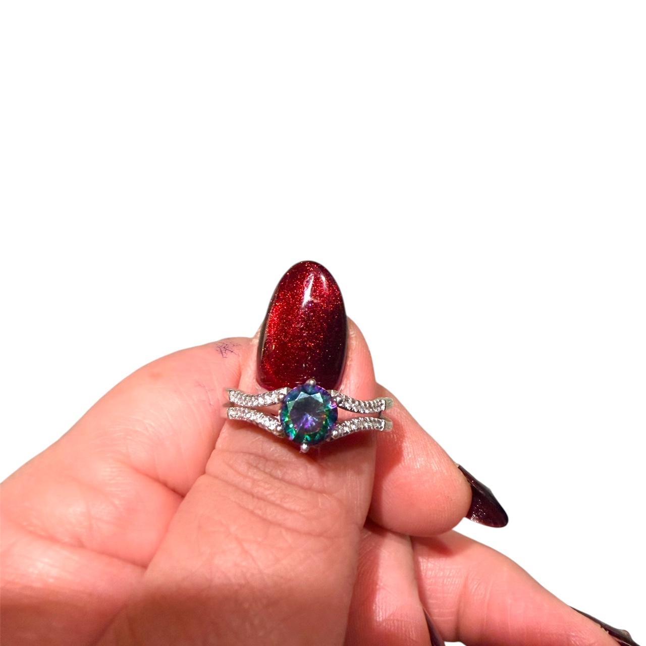 Women's Ring - Silver/Multi – Multi-color ring fr… - image 1