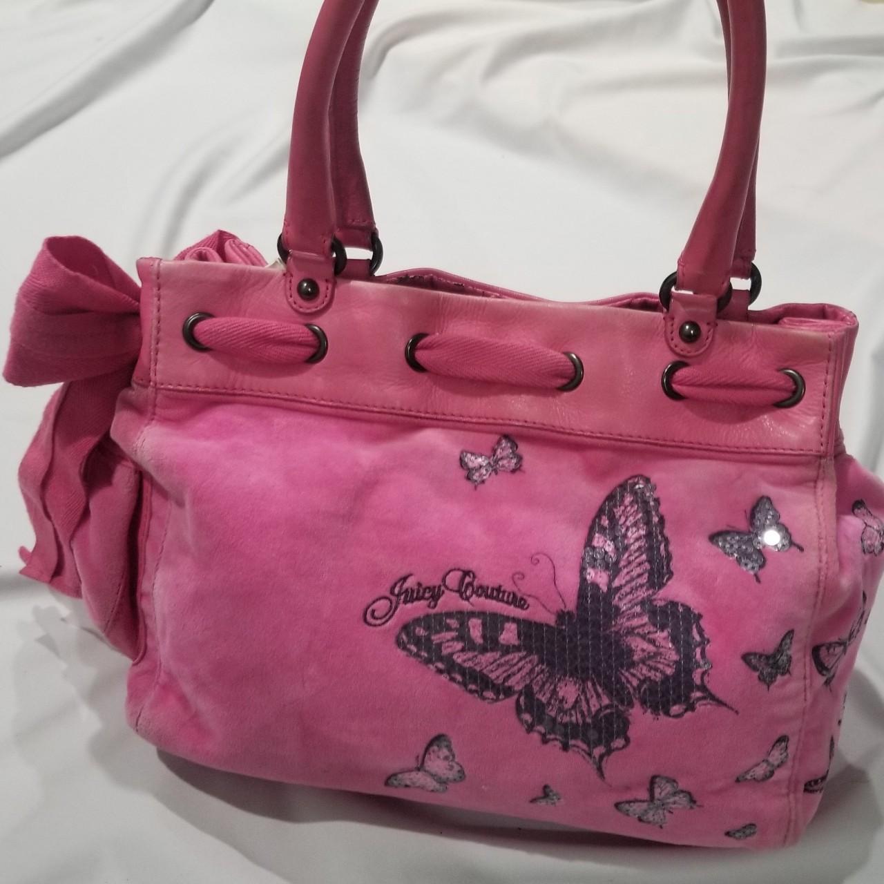 Rare pink butterfly Juicy Couture Daydreamer Bag... - Depop