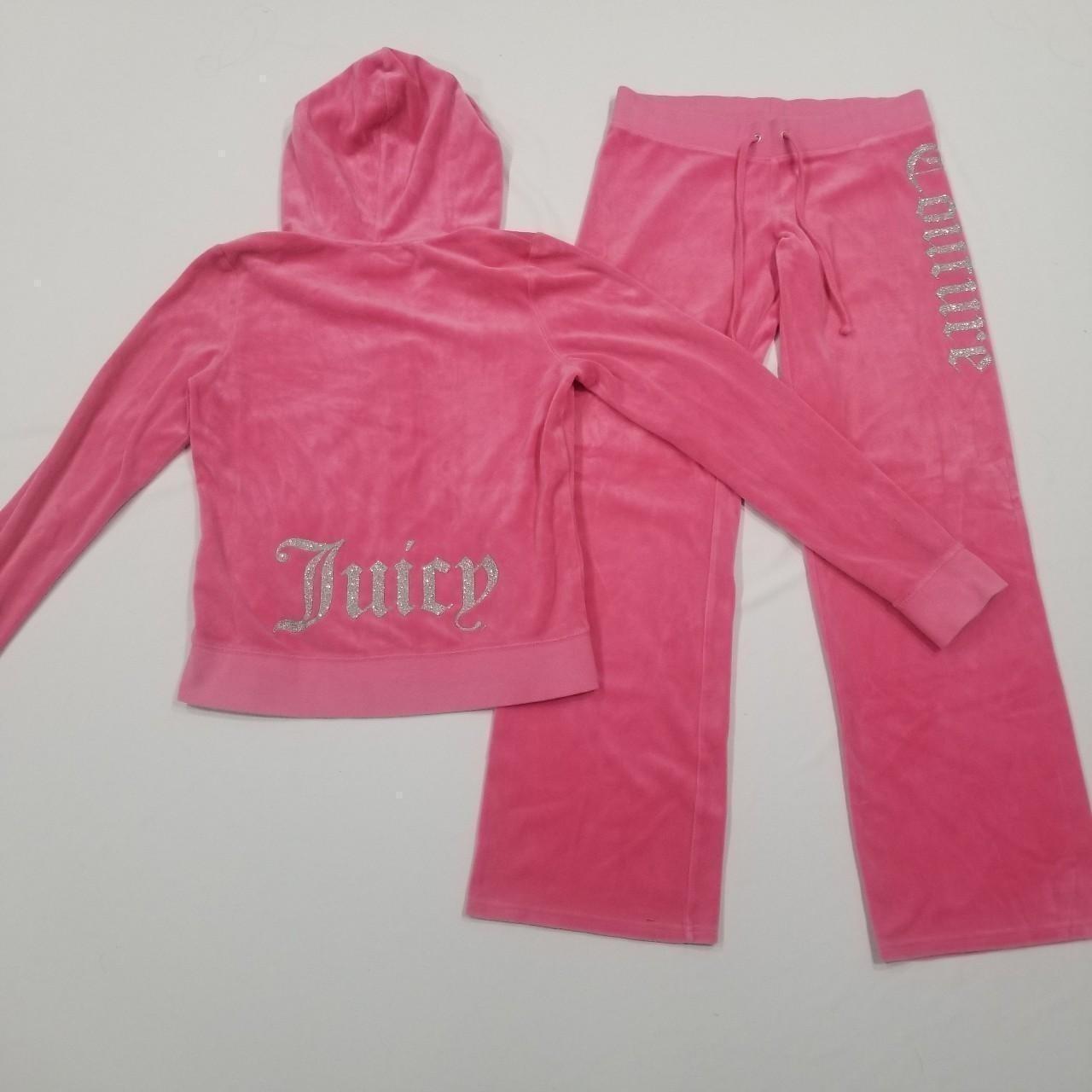 Pink Juicy couture tracksuit velour matching... - Depop