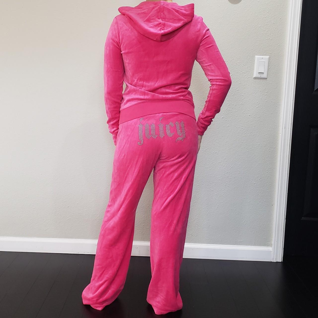 Hot Pink Juicy Couture Velvet Velour Pants Y2K, Women's Fashion