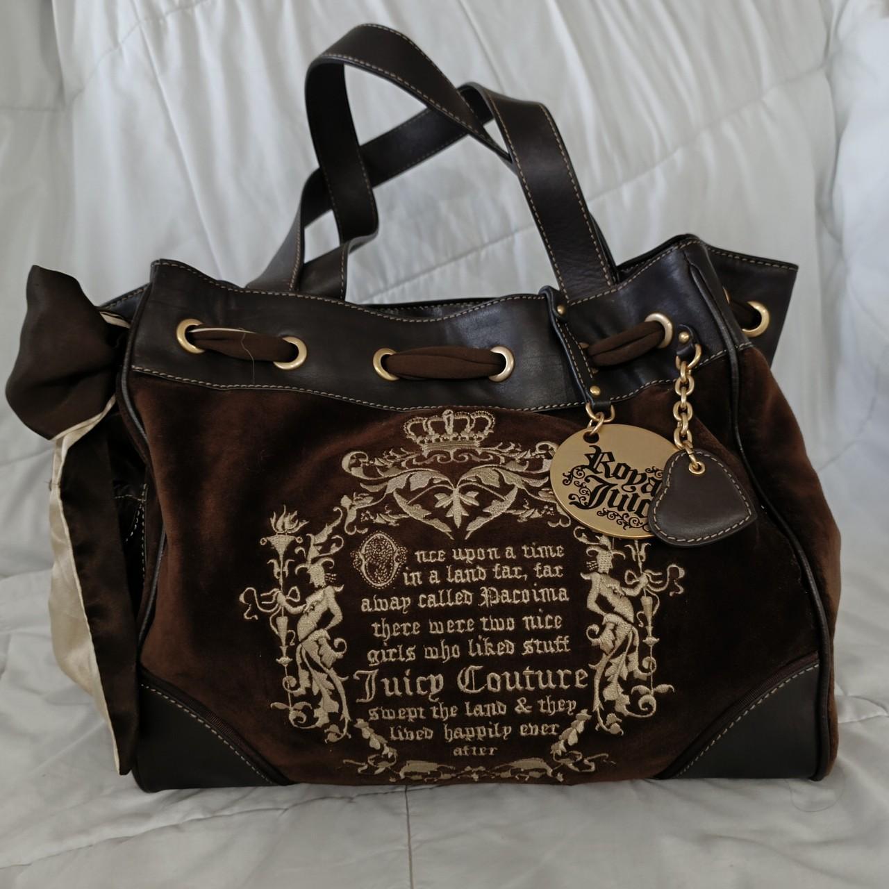 Juicy Couture Daydreamer Brown Velour Bag