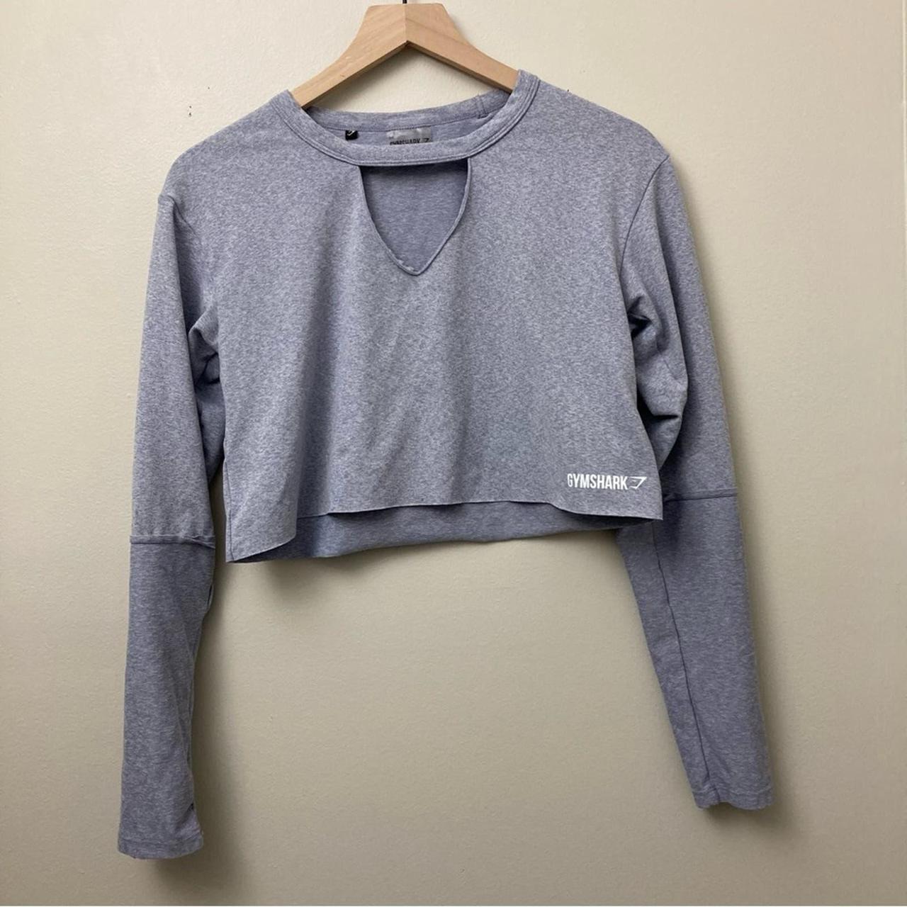 Gymshark Cut Out Triangle Long Sleeve Workout Top... - Depop