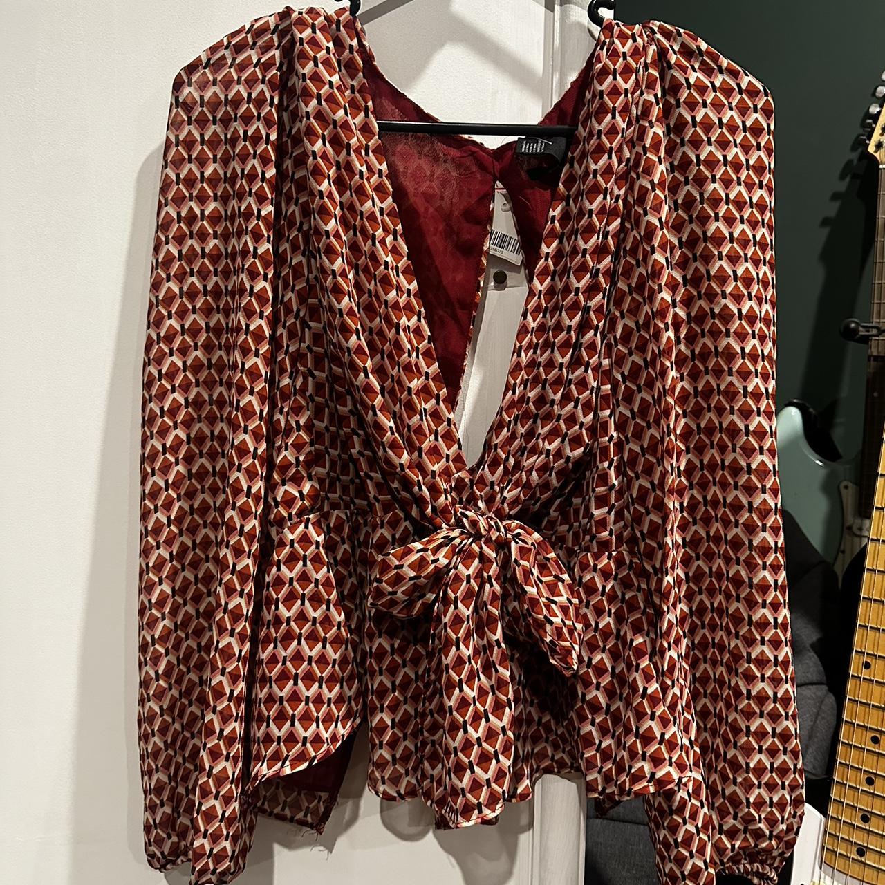 Tie Forever 21 Blouses On Sale Forever 21 Tie Front Top With Open