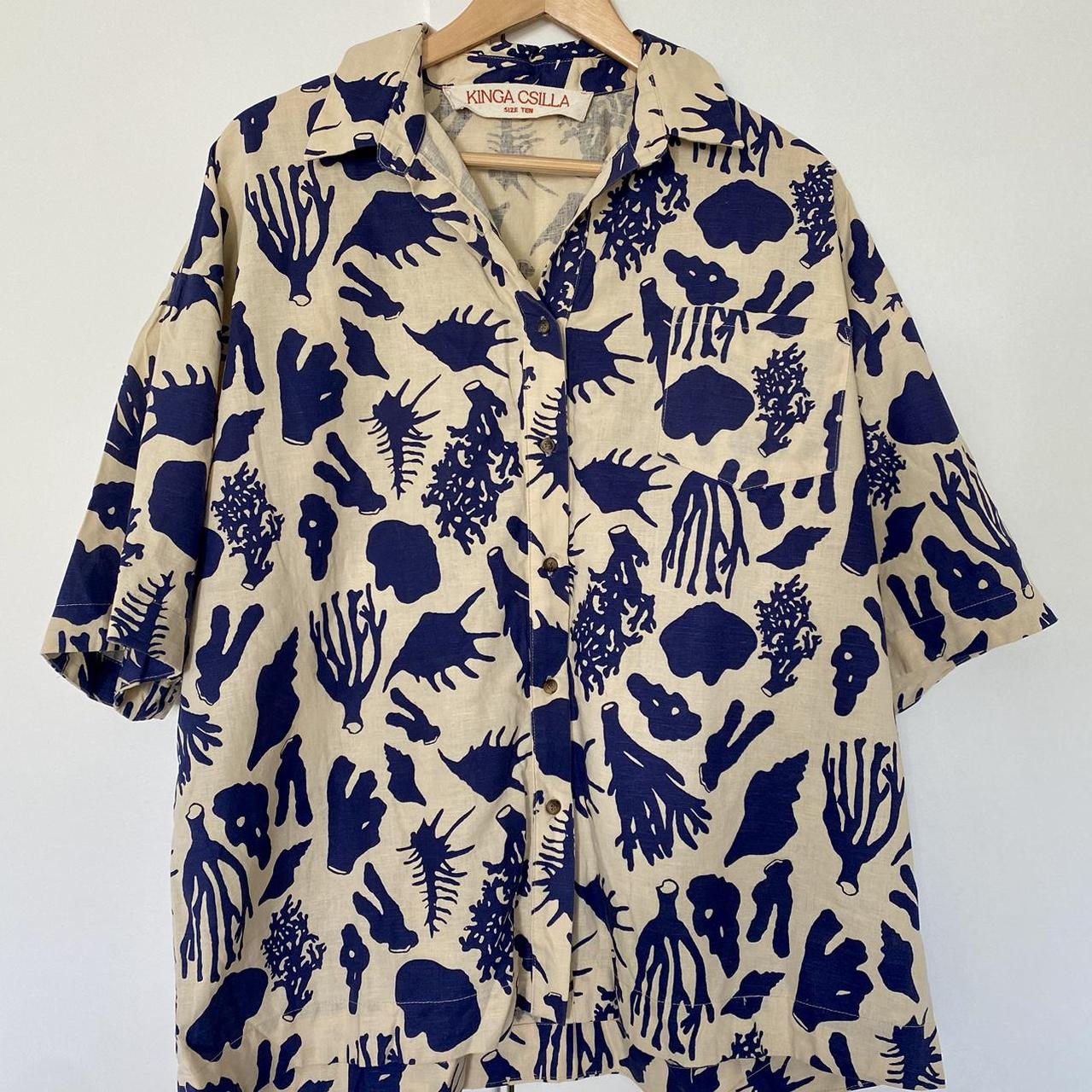 Kings Csilla Reef Lae Boyfriend shirt Size 10 Worn... - Depop