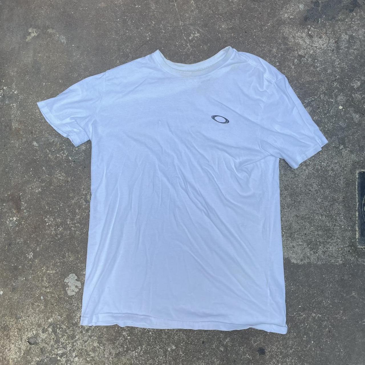 Oakley Men's White T-shirt | Depop