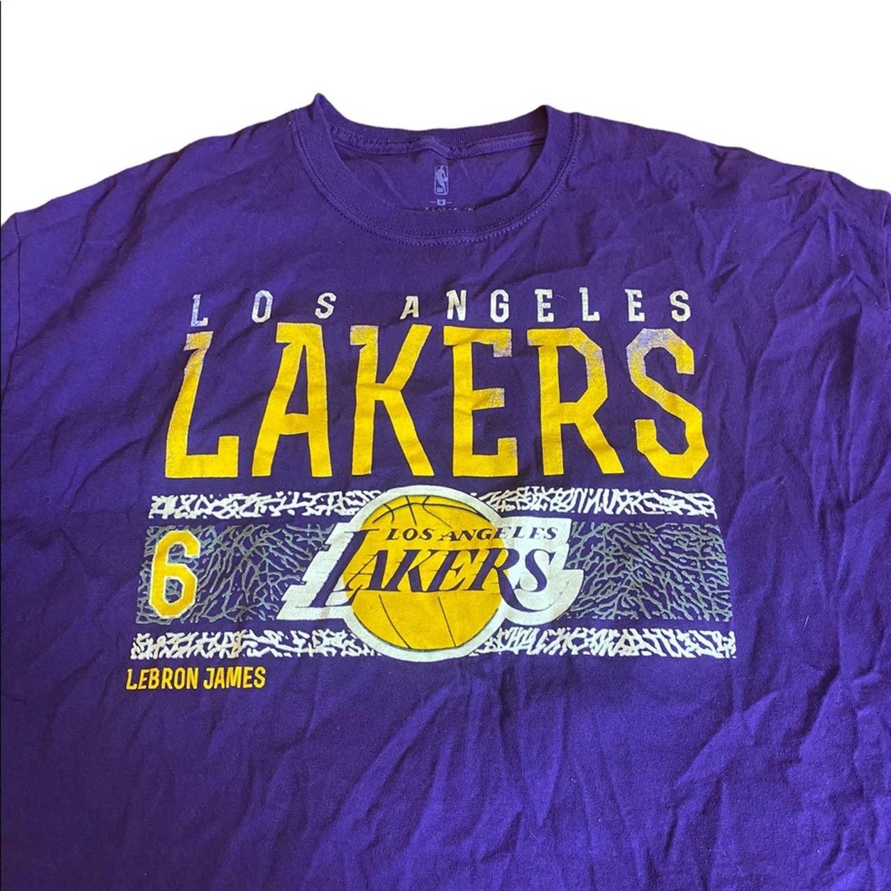 Lebron James Los Angeles Lakers distressed... - Depop