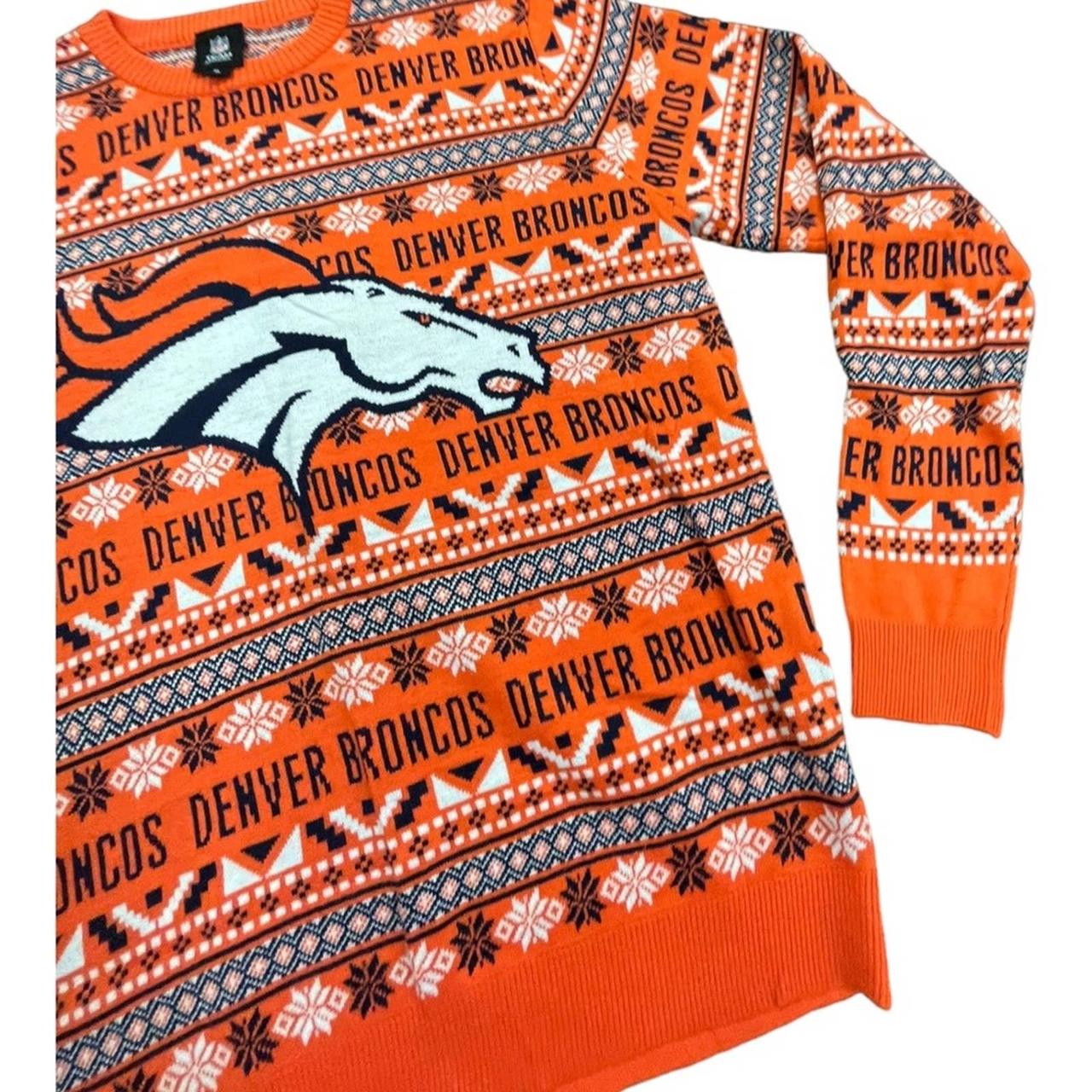 Denver Broncos Men's Aztec Ugly Christmas Sweater Forever Collectibles NFL  NEW