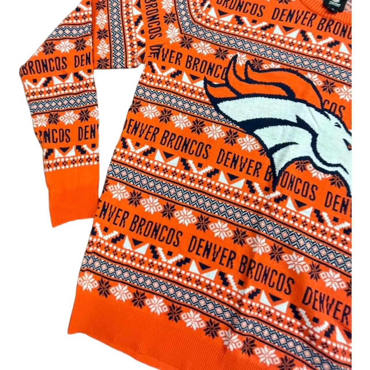 Denver Broncos Men's Aztec Ugly Christmas Sweater Forever Collectibles NFL  NEW