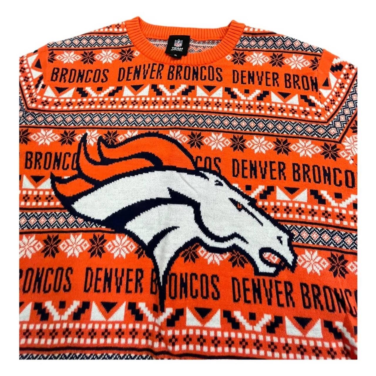 Denver Broncos Men's Aztec Ugly Christmas Sweater Forever Collectibles NFL  NEW