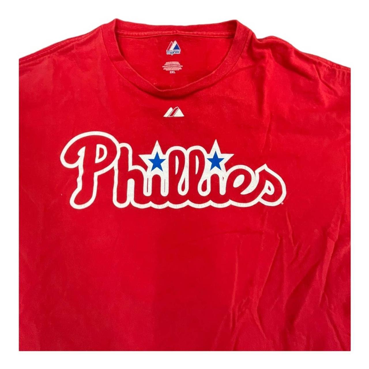 Majestic Philadelphia Phillie's Ryan Howard Number 6 T-shirt Men's 2XL