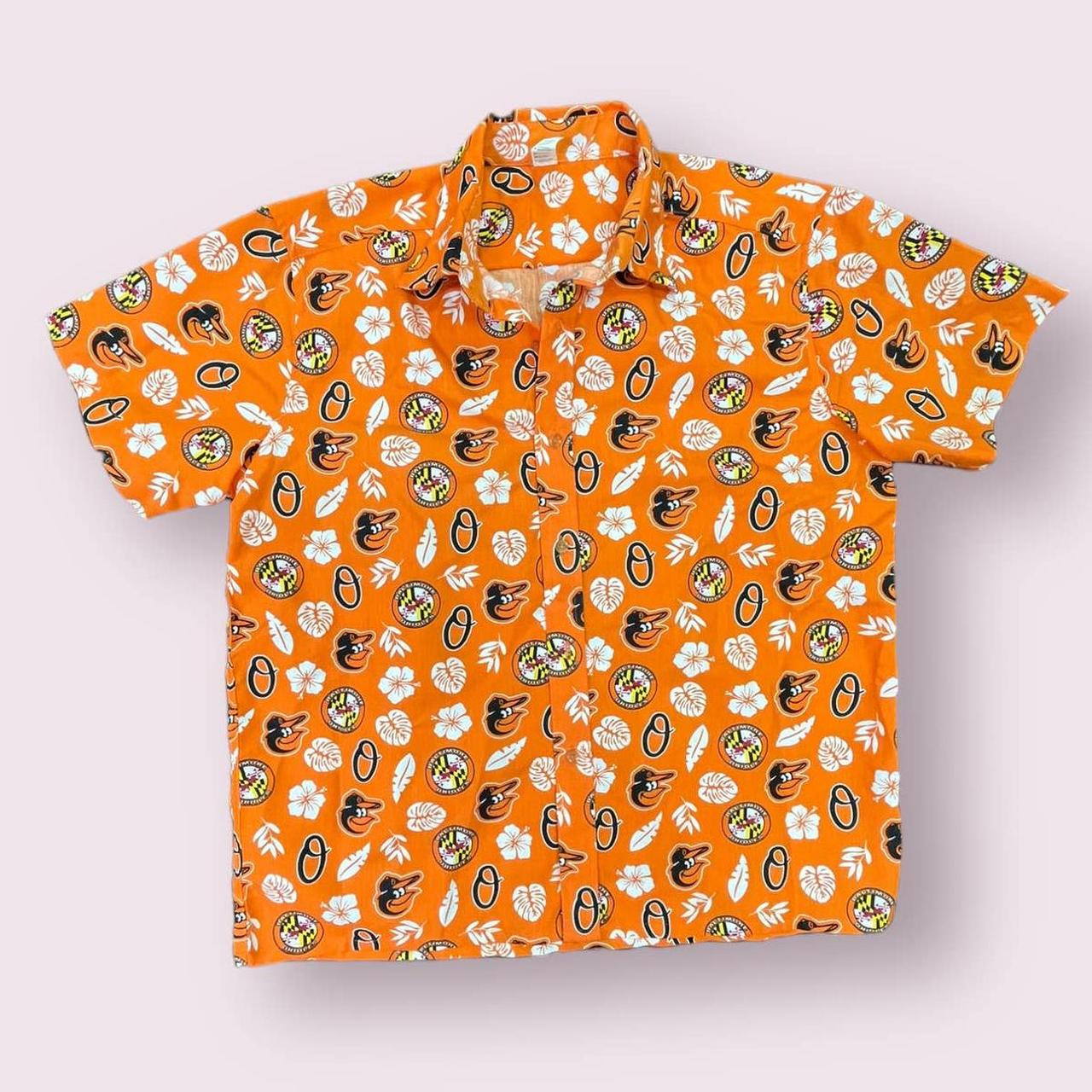 Baltimore Orioles Hawaiian Button Up Shirt The Elevin Group Orange