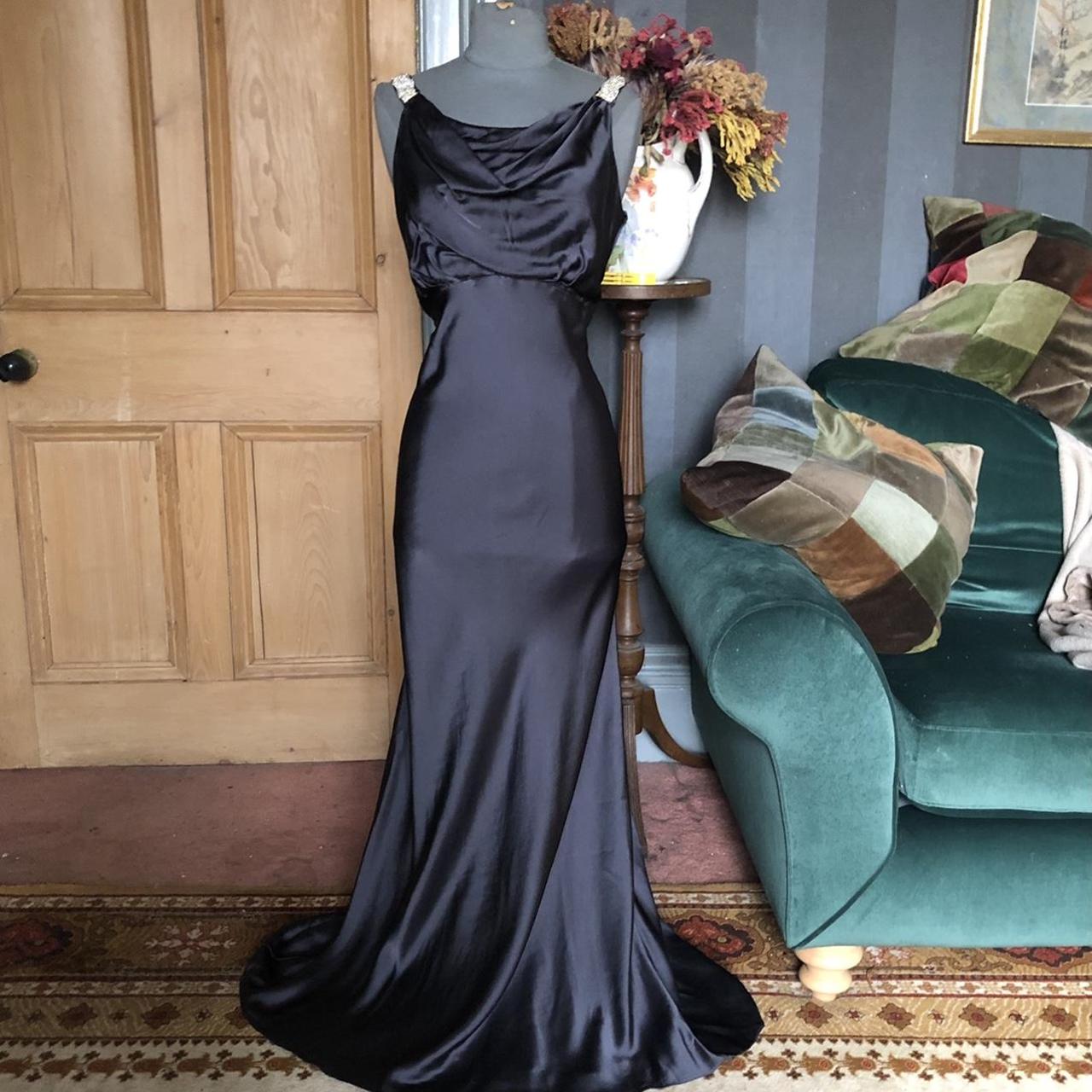 Vintage Y2K John Lewis gunmetal grey dress in a U.K.... - Depop