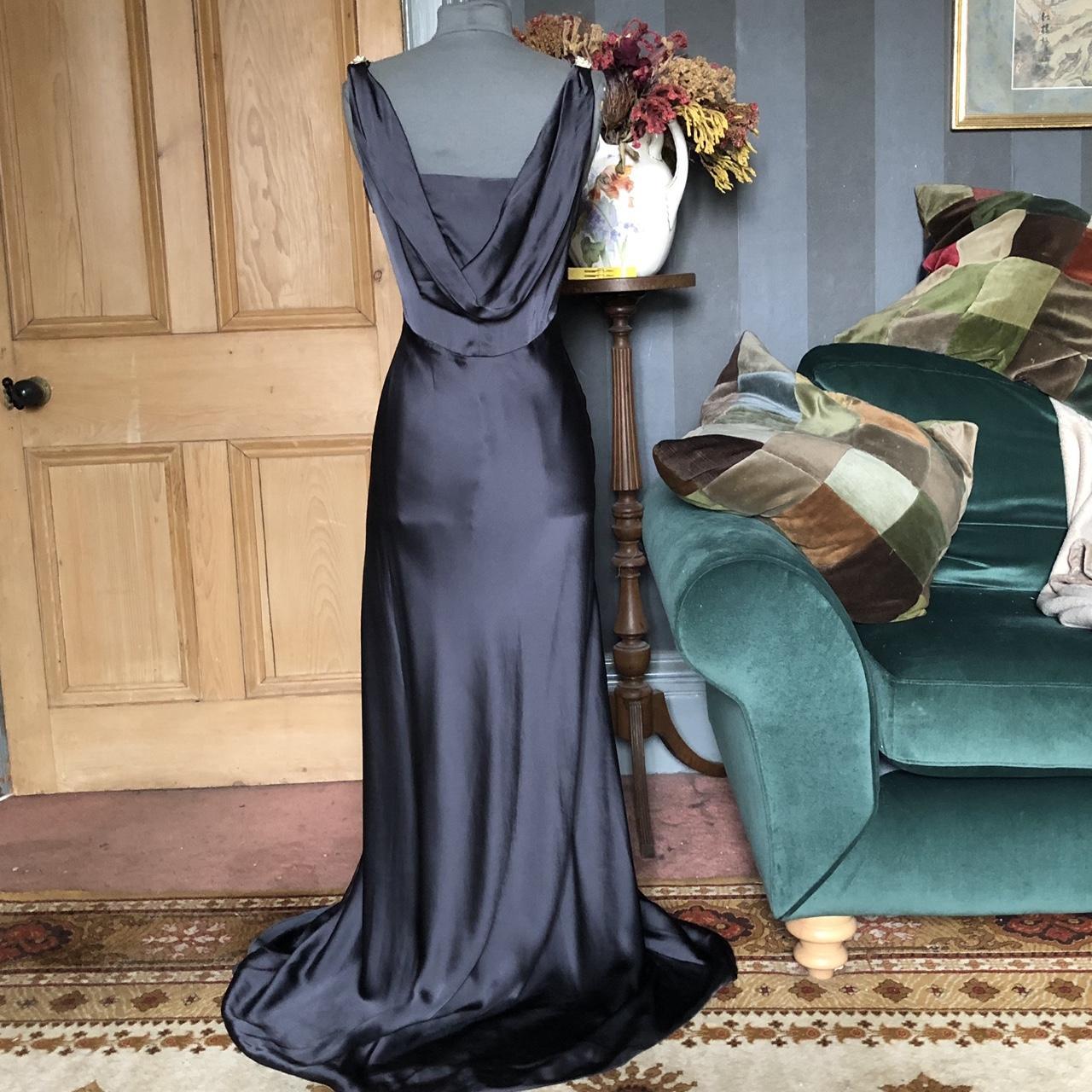 Vintage Y2K John Lewis gunmetal grey dress in a U.K.... Depop