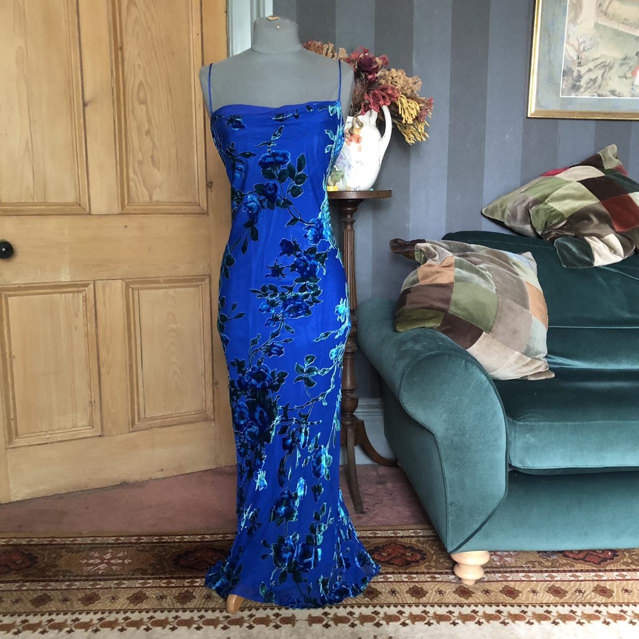 Vintage 1990’s Monsoon Devore dress in a U.K. size... - Depop