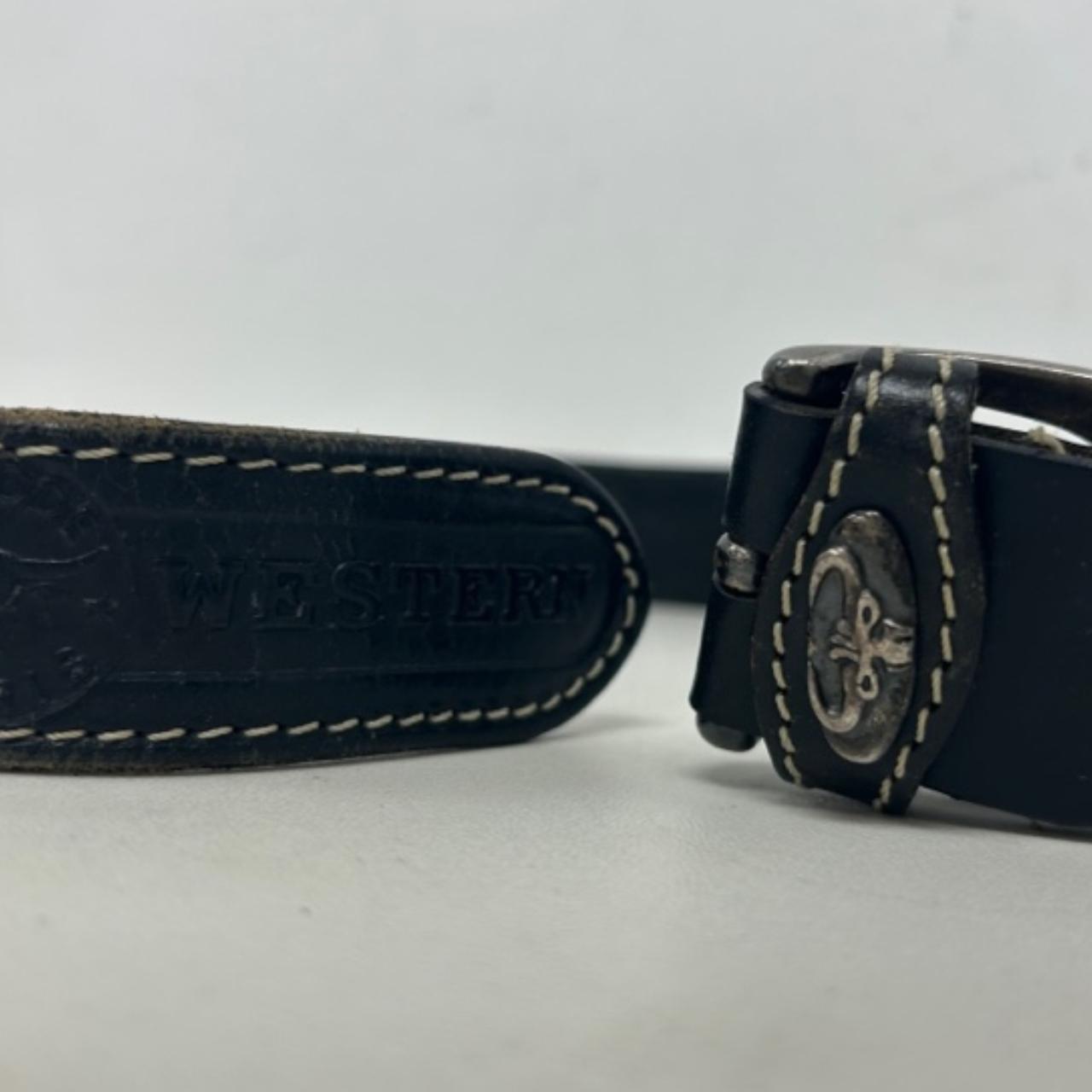 Western leather belt 34/85 v1a3 p328 - Depop