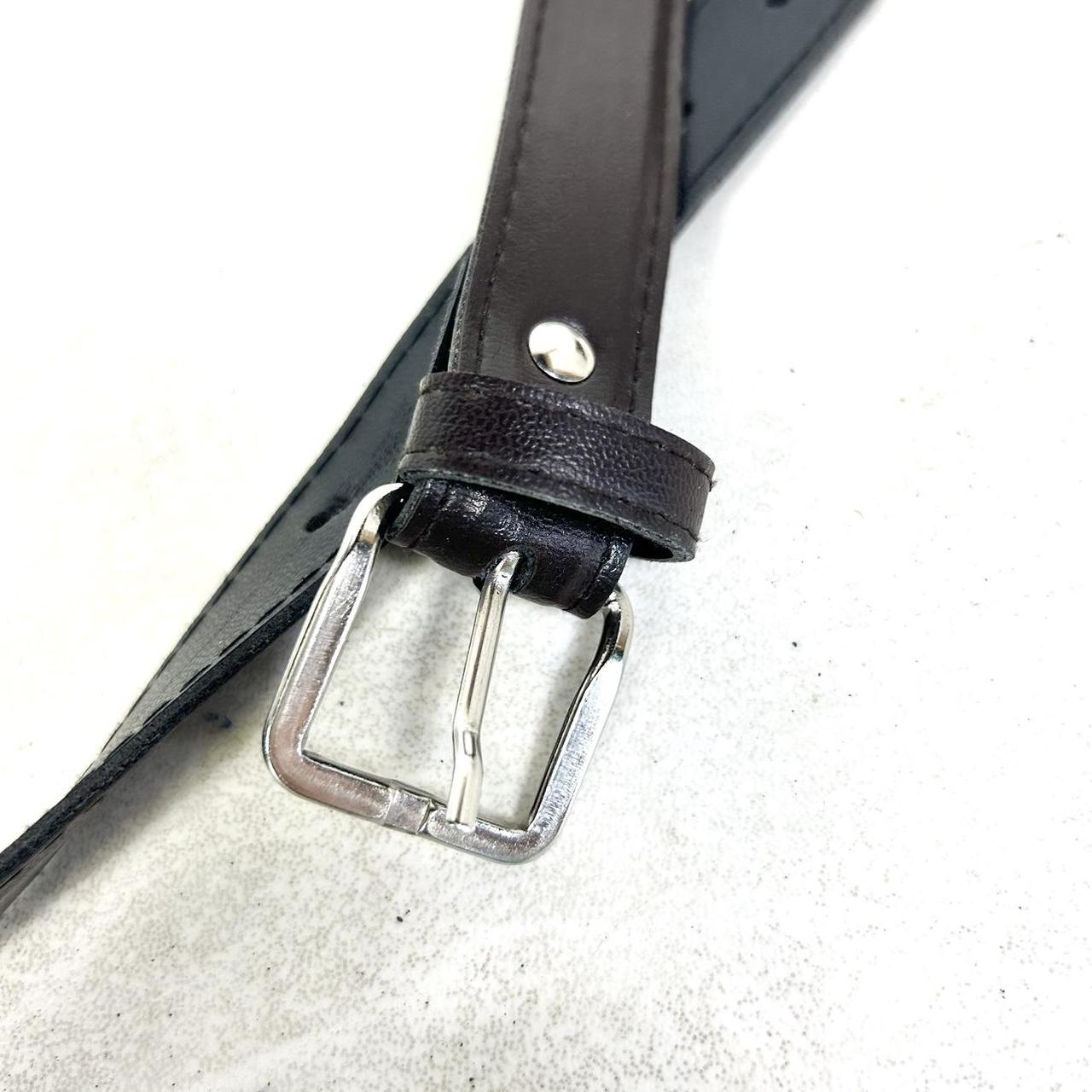 Small leather belt 36 inch #belt #leather #buckle... - Depop