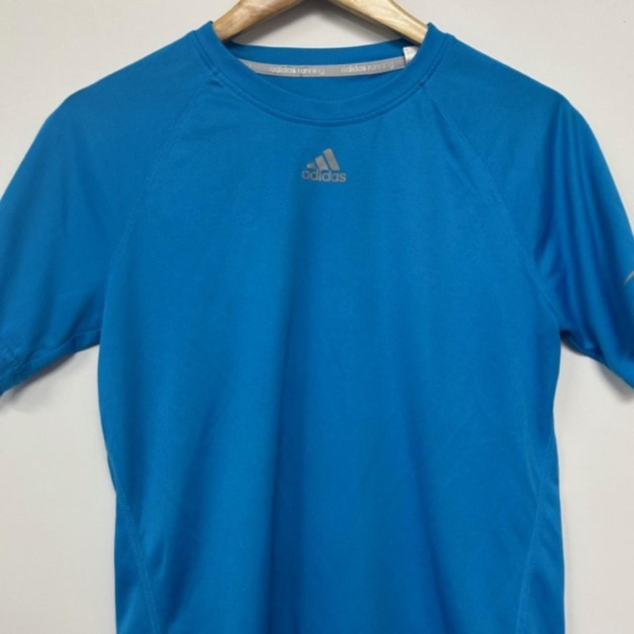 medium blue adidas running top #running #sports... - Depop