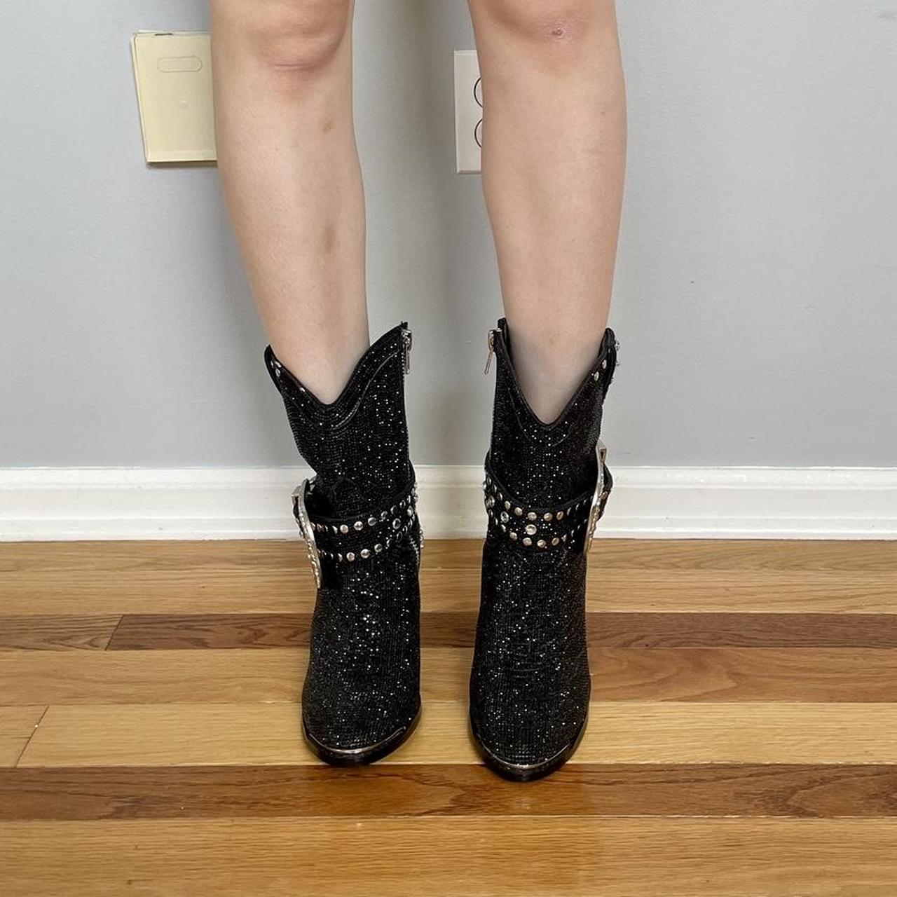 Dolls Kill black sparkly cowboy boots 🖤 brand Club... Depop