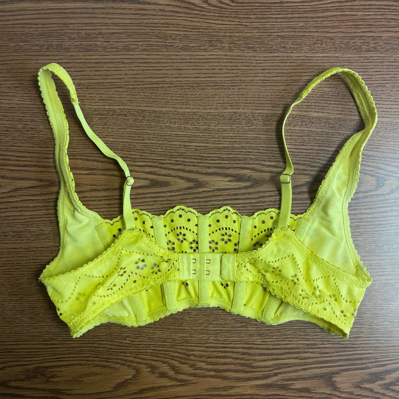 Savage x Fenty Women's Yellow Bra | Depop