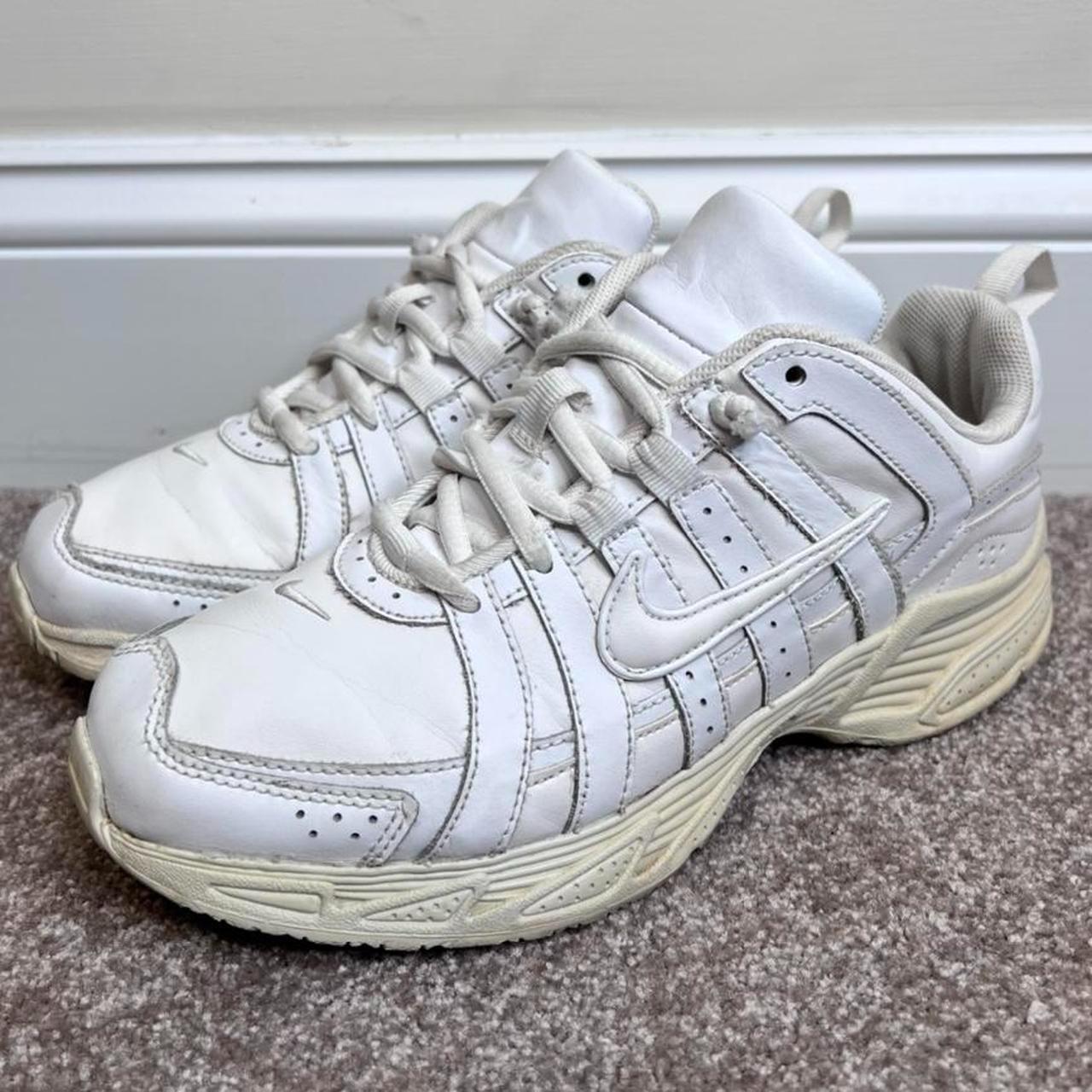 chunky sneakers all white. Women's - Depop