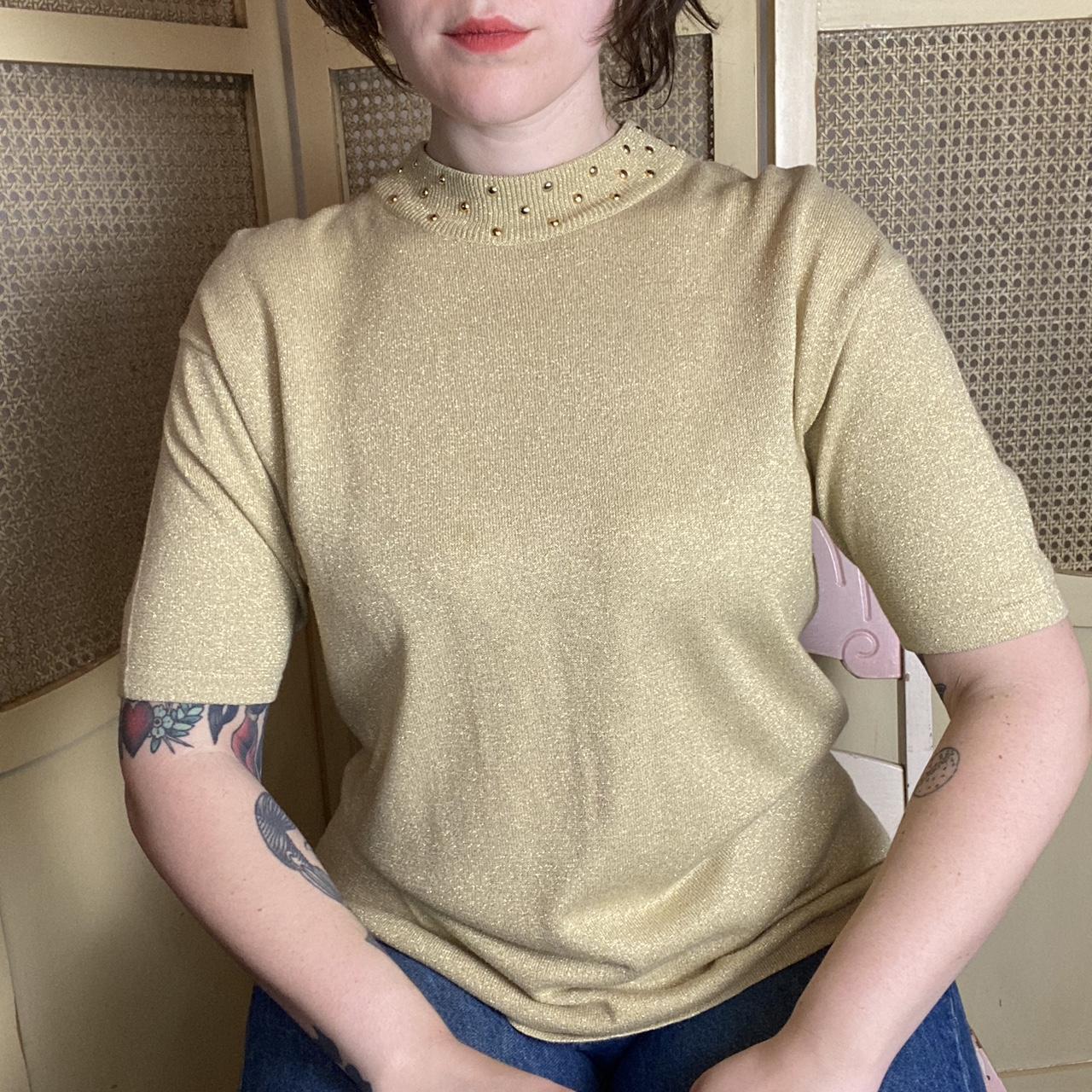 ⭐️✨Gold Sparkle✨⭐️, ⛓️, ⛓️, #vintage short sleeve