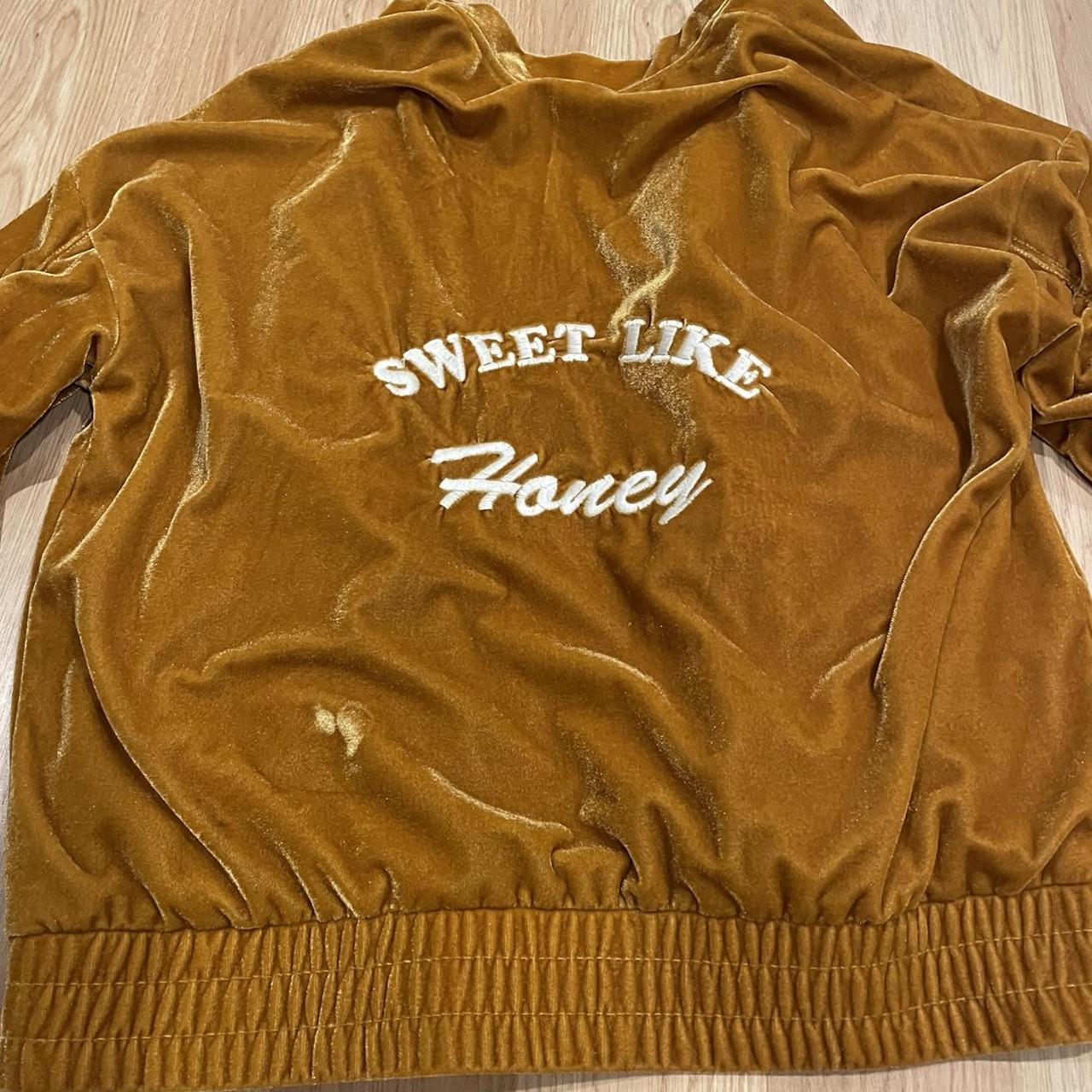 Sweet Like Honey Suede-ish Bomber Jacket Depop